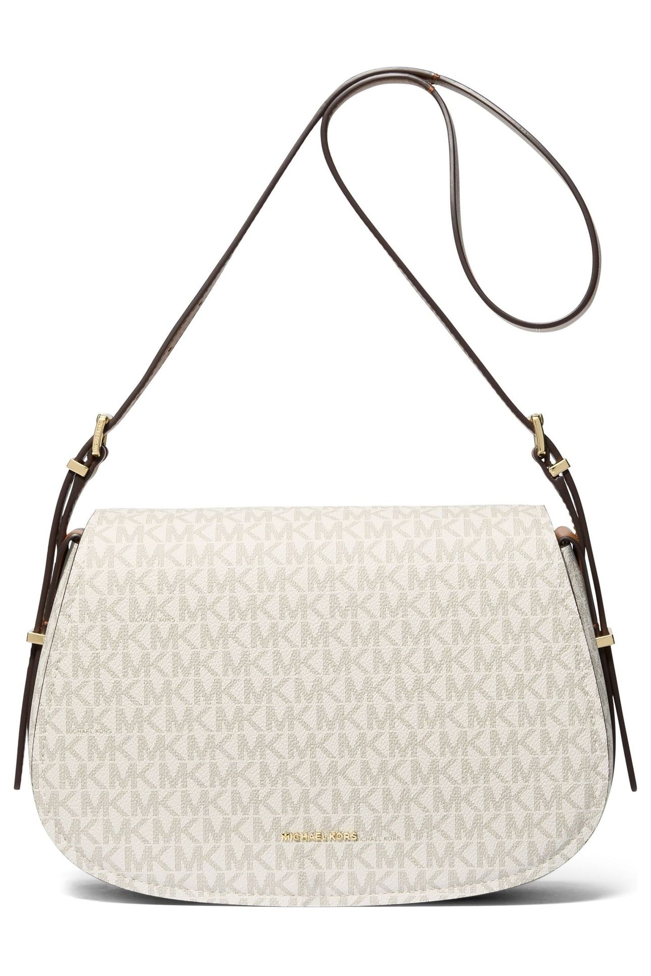 MEDIUM FLAP MESSENGER BAG VANILLA/ACORN 1