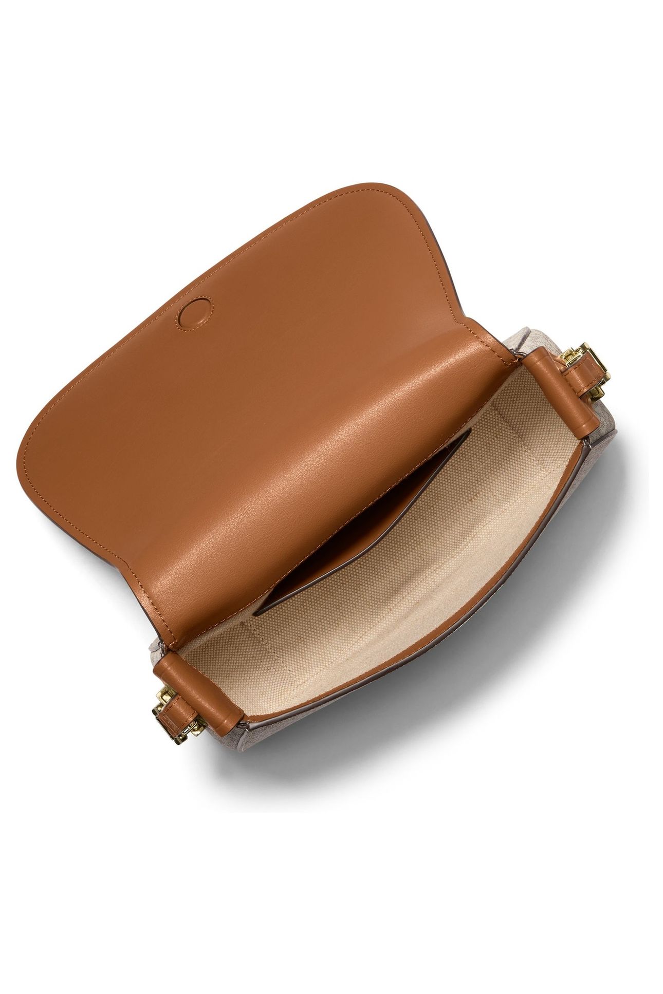 MEDIUM FLAP MESSENGER BAG VANILLA/ACORN 2