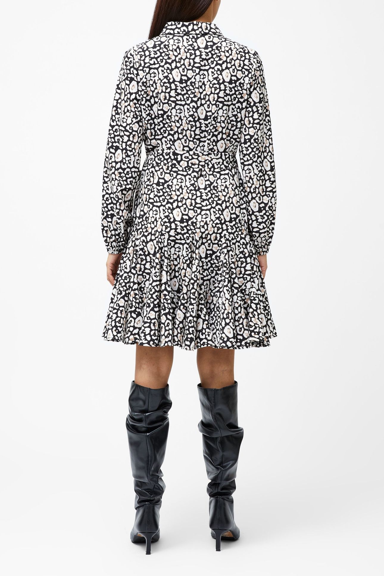 LEOPARD PRINT SWING DRESS BLACK MULTI 2
