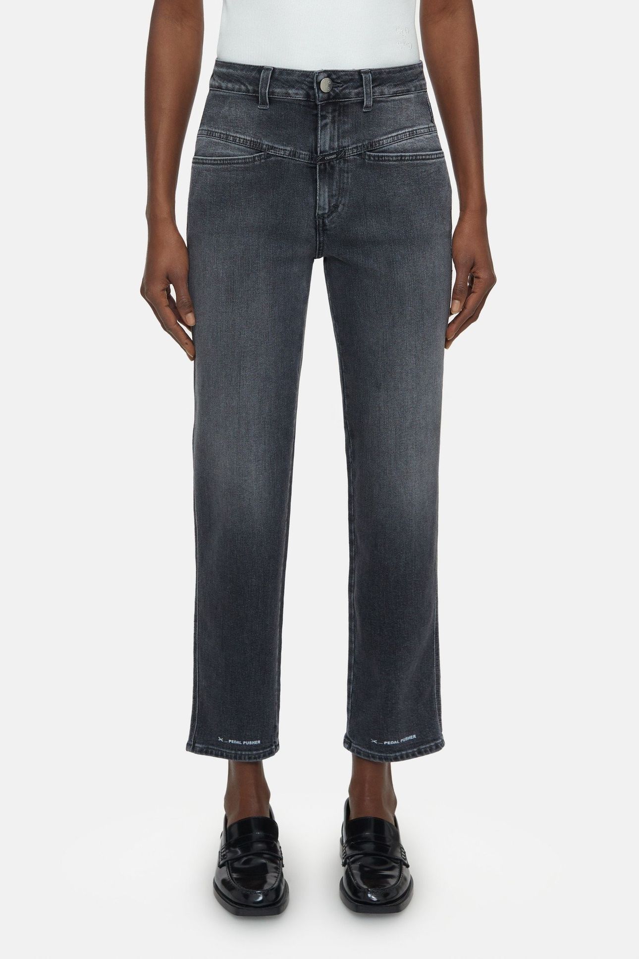 PEDAL PUSHER JEANS MID GREY 1