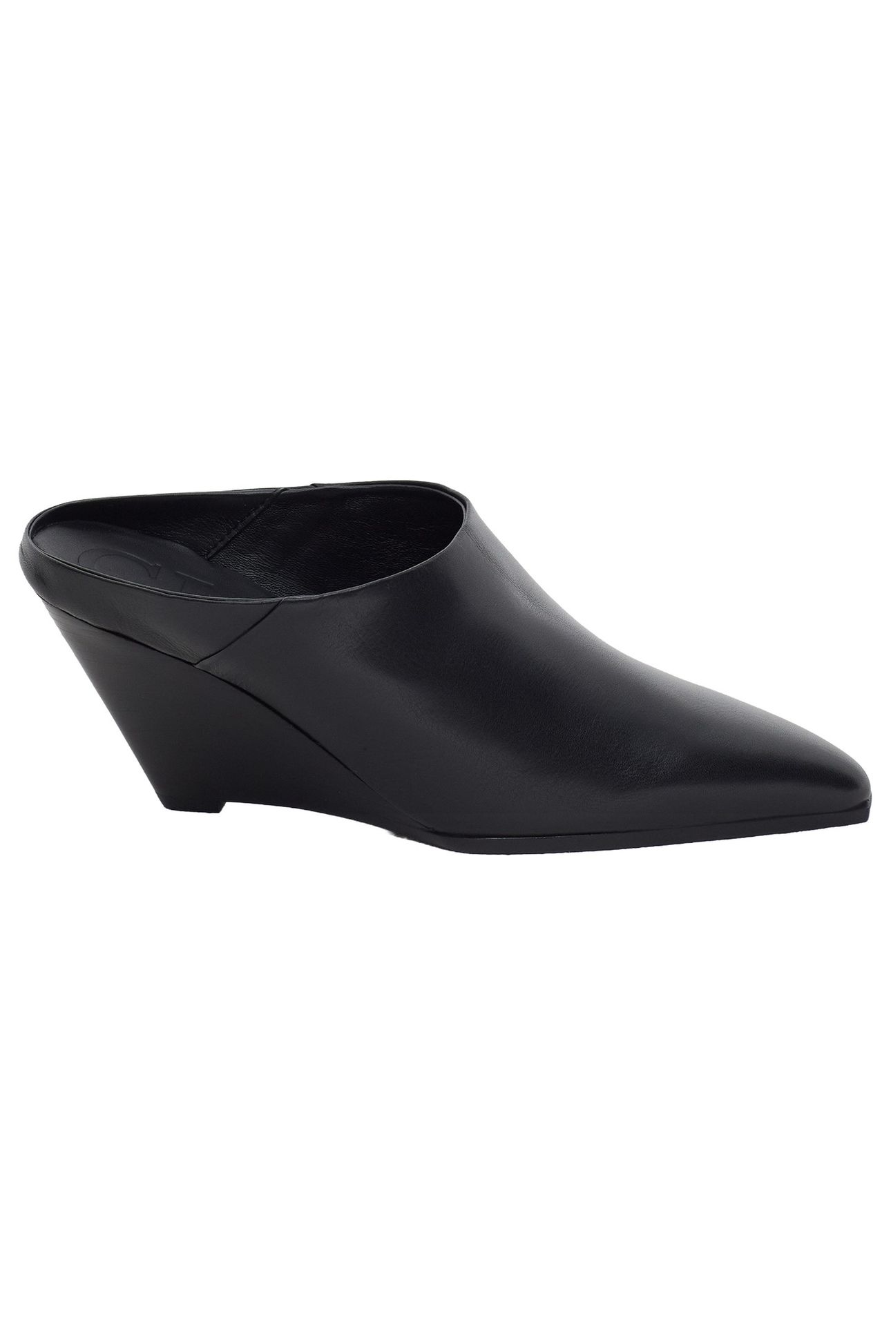 WEDGE MULE SHOES BLACK 1