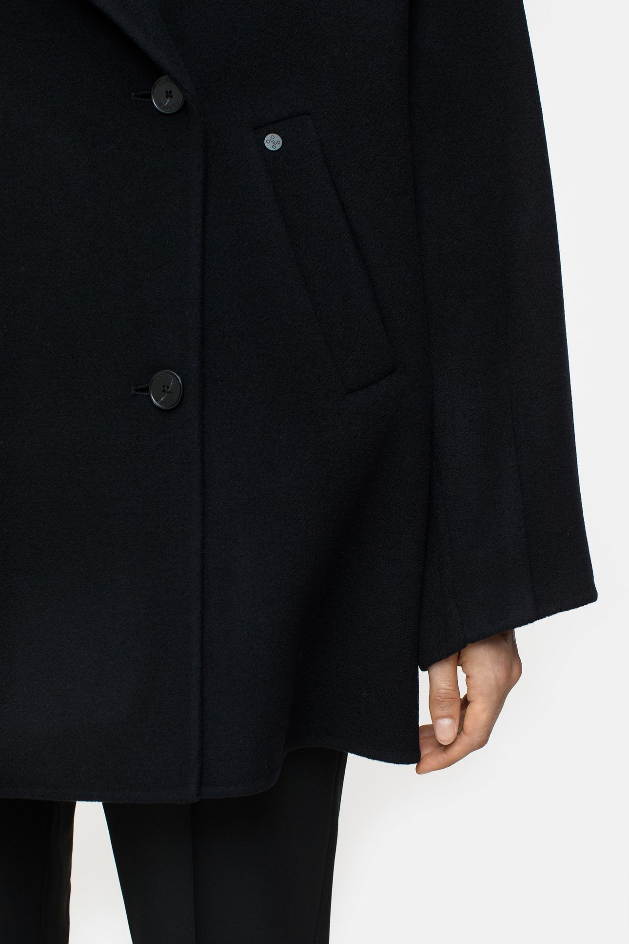 DOUBLE BREASTED COAT JACKET BLACK 8