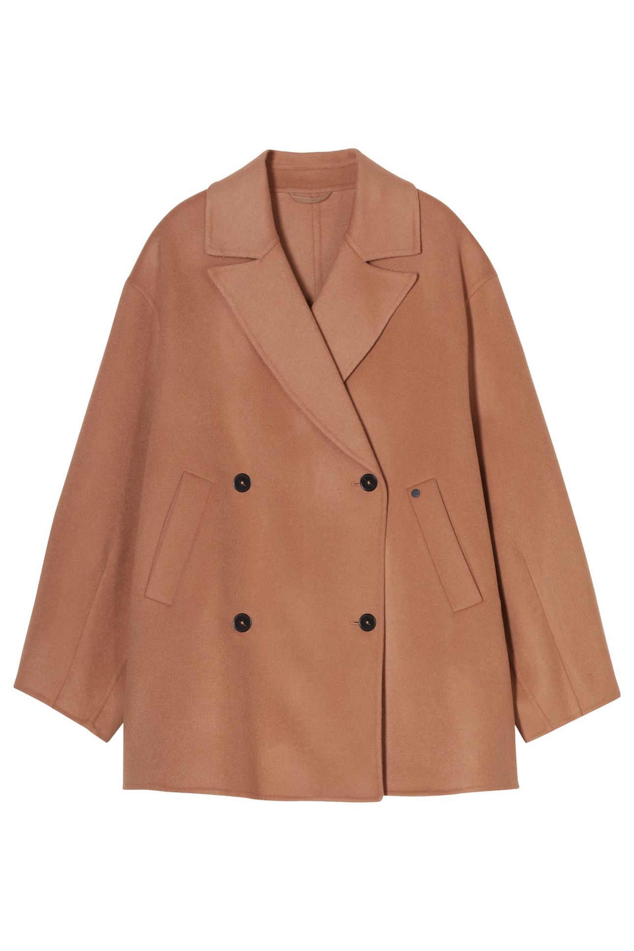 DOUBLE BREASTED COAT JACKET BISCOTTI BROWN 5