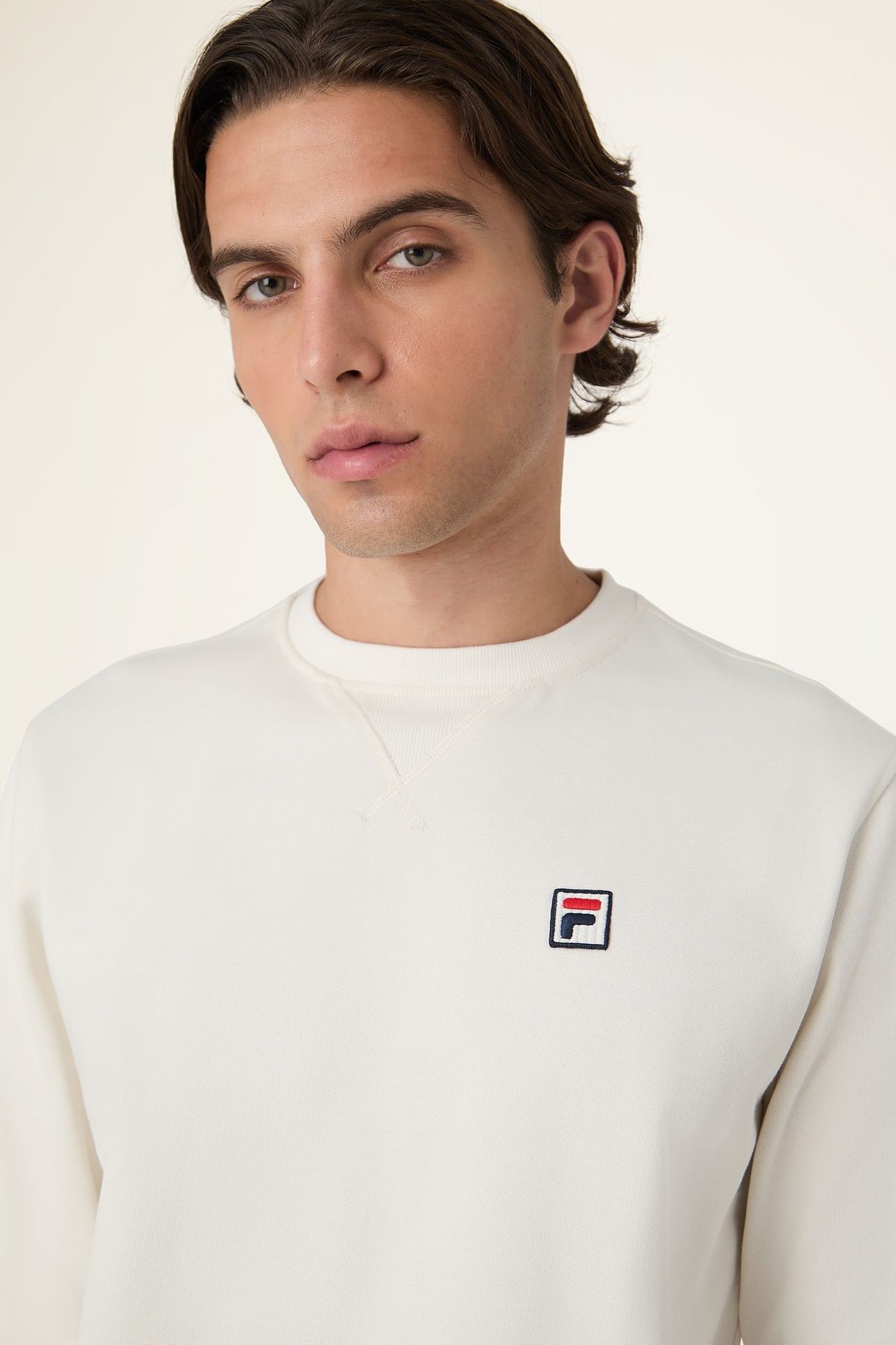 BIELLA REGULAR CREWNECK SWEATSHIRT EGRET 1