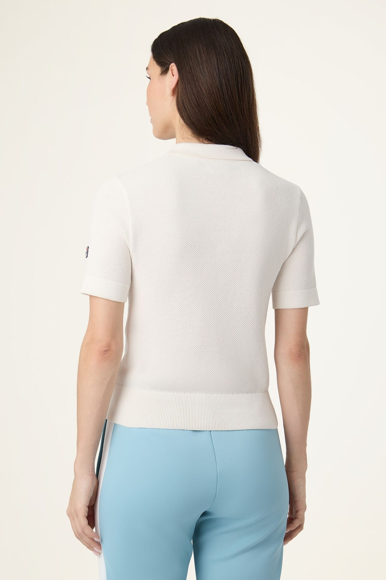 BB1 SLIM PIQUE KNIT POLO TEE EGRET 3