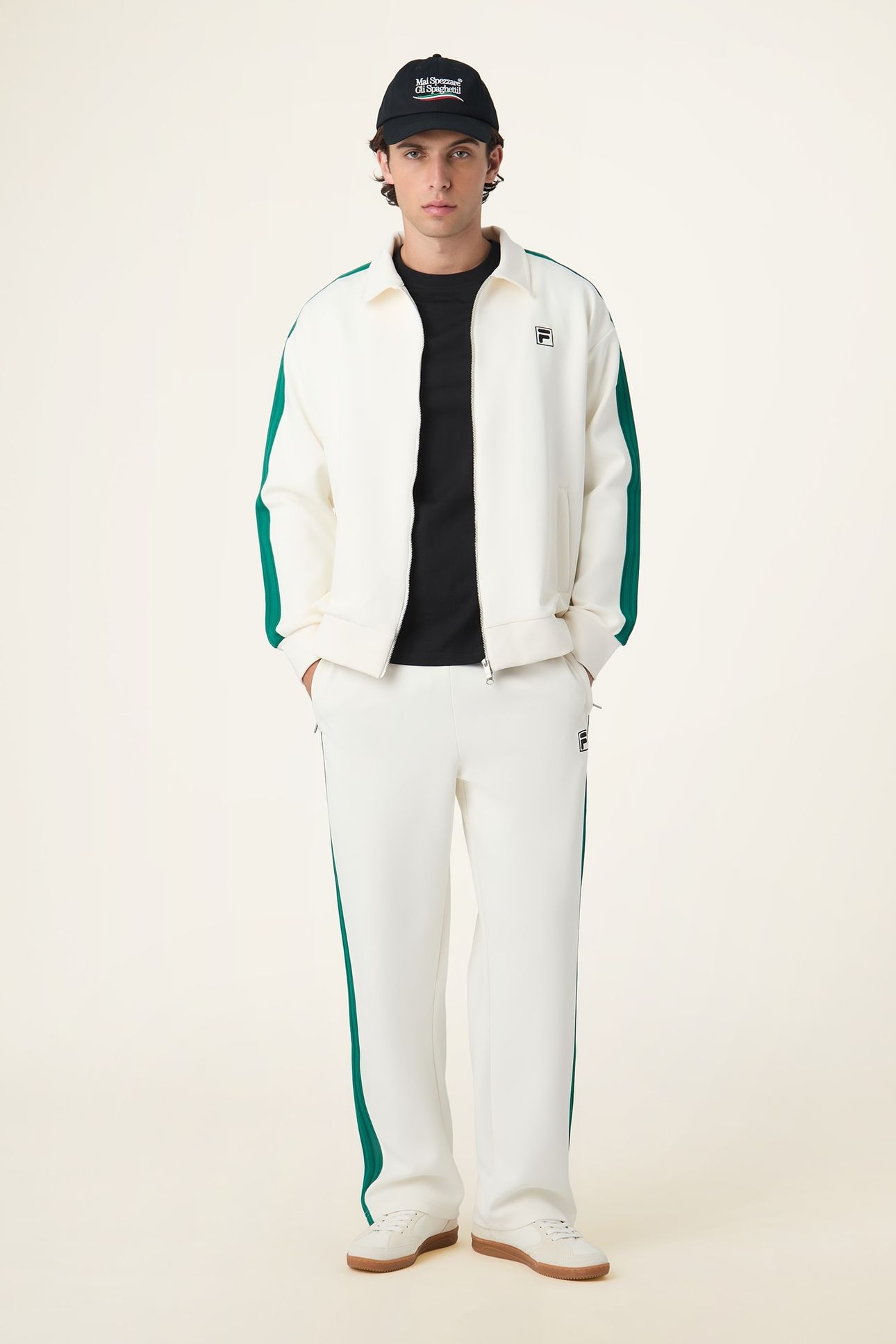 COMO RELAXED TAPED TRACK JACKET EGRET 2