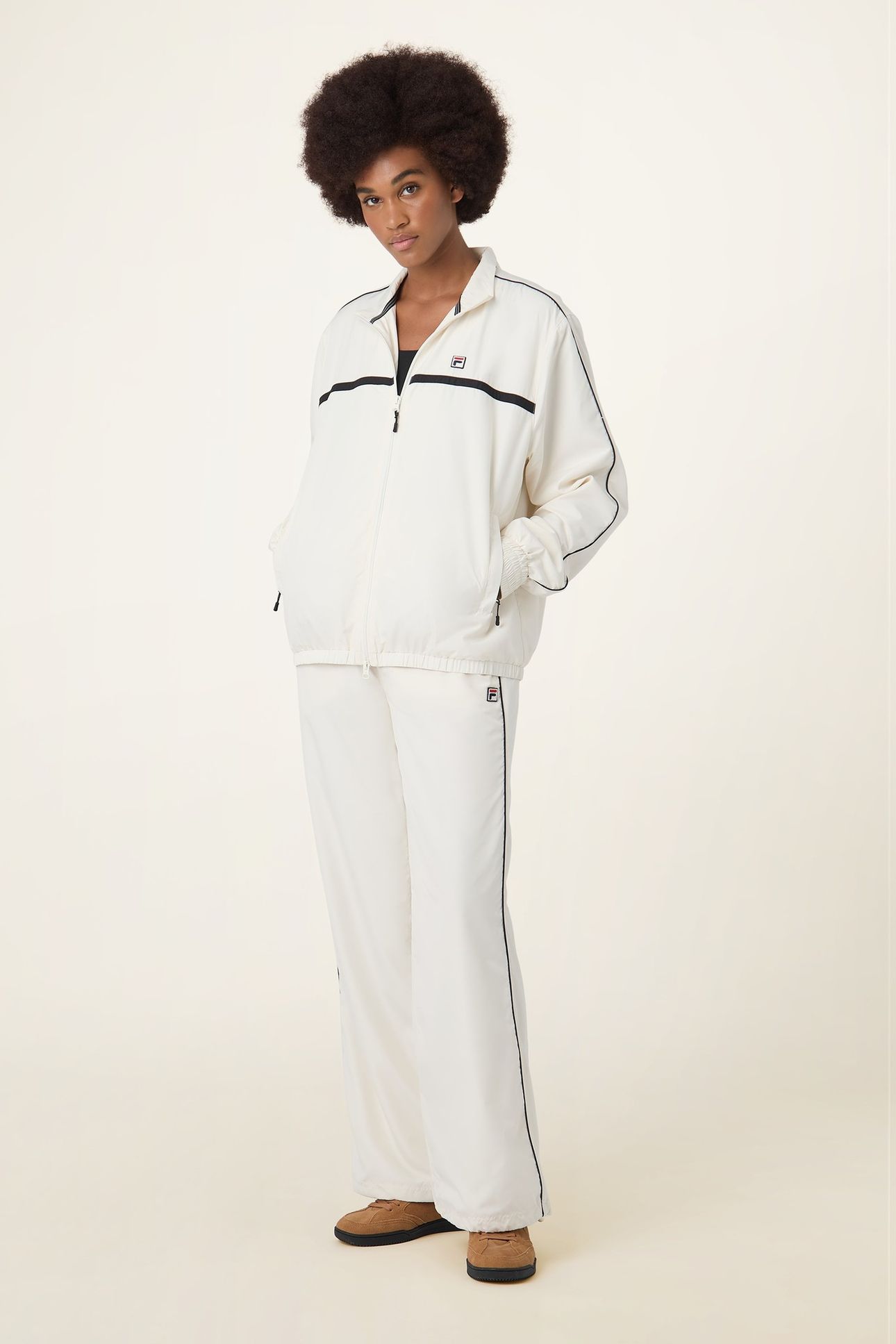 SAN SIRO OVERSIZED WOVEN TRACK JACKET EGRET 2