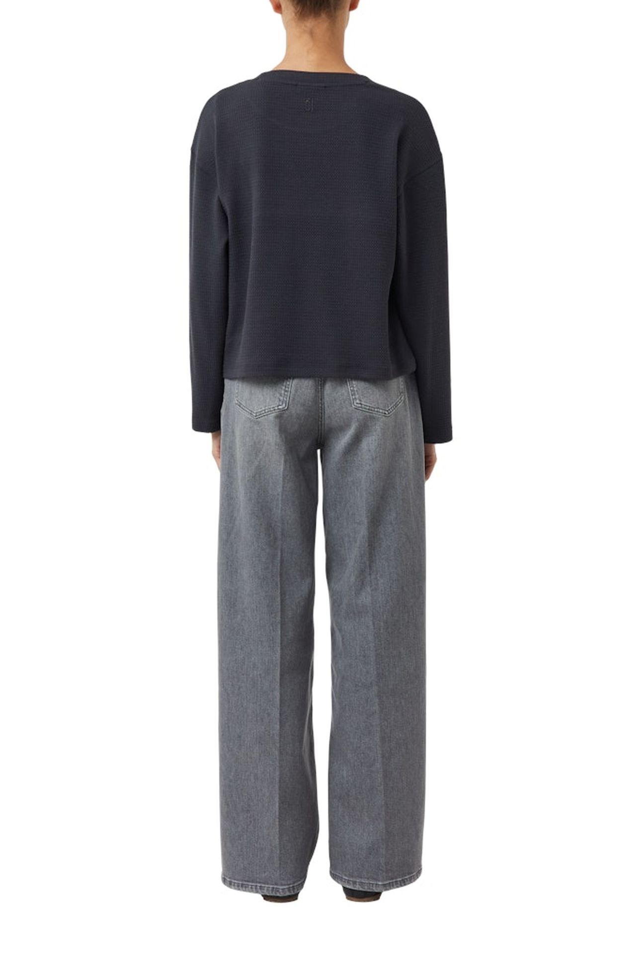 COMMA SWEATSHIRTS GREY/BLACK 3