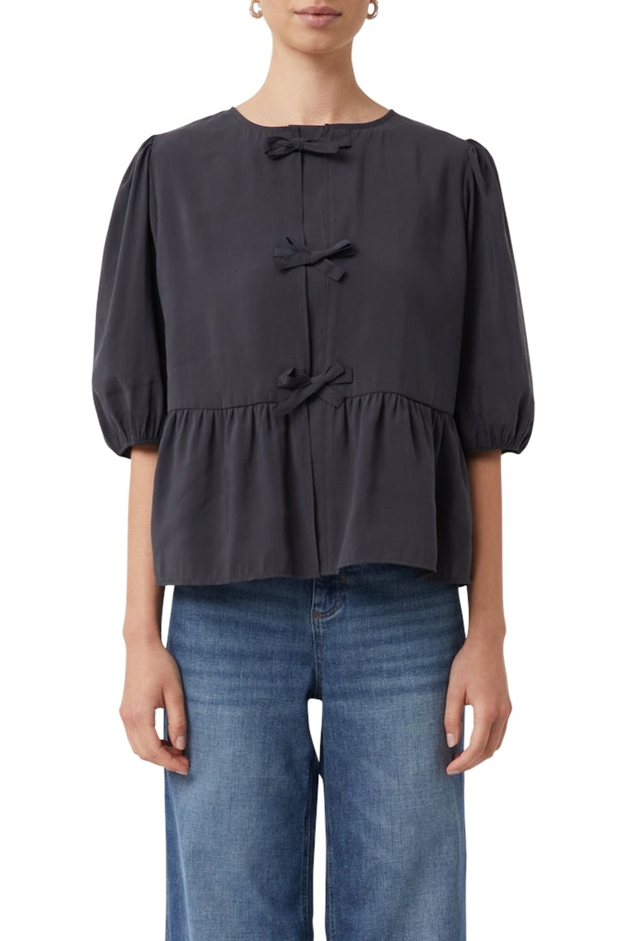 COMMA BLOUSES GREY/BLACK 1