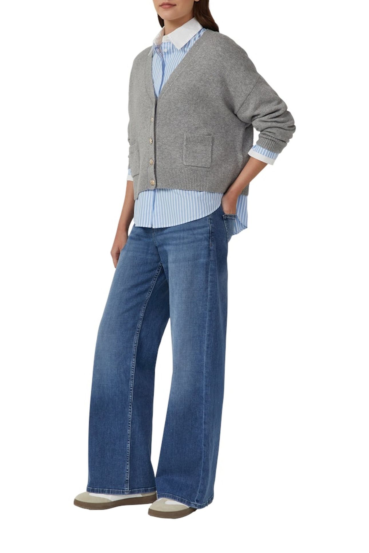 S.OLIVER CARDIGAN GREY/BLACK 2