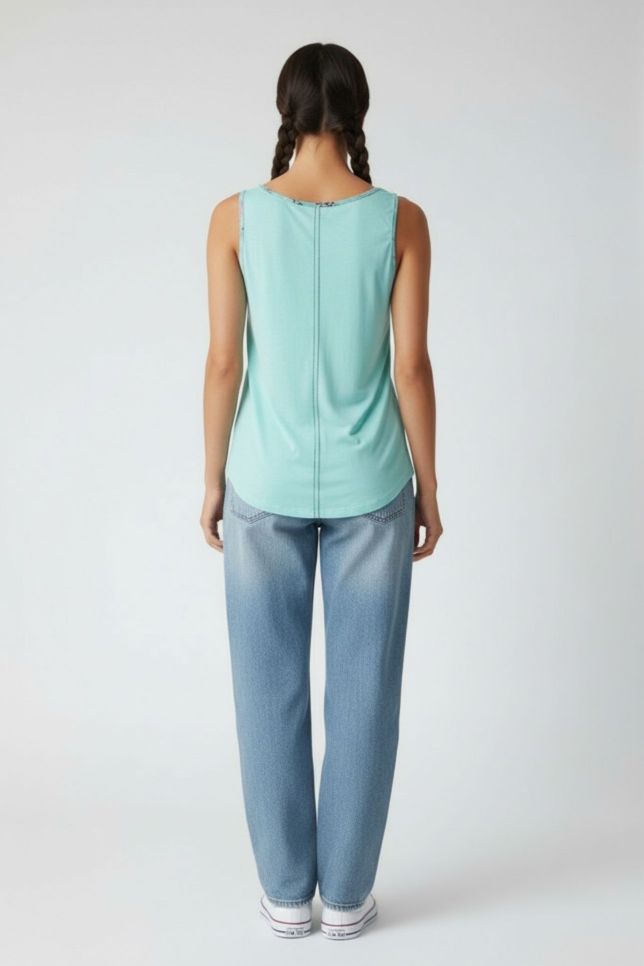 NOVA LINEN MIX VEST BRIGHT BLUE 2