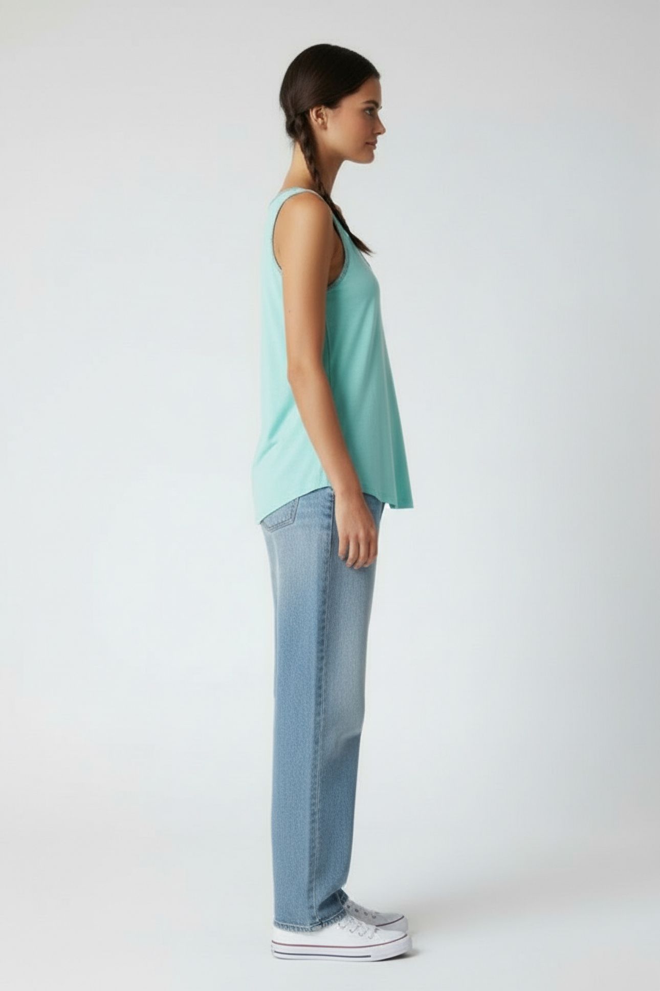 NOVA LINEN MIX VEST BRIGHT BLUE 3