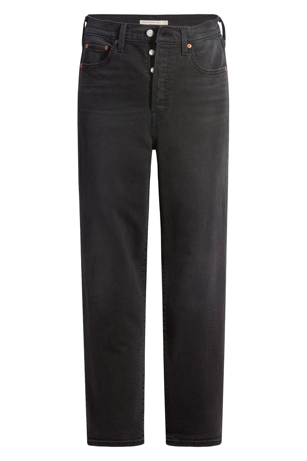 RIBCAGE STRAIGHT ANKLE JEANS BLACK 4