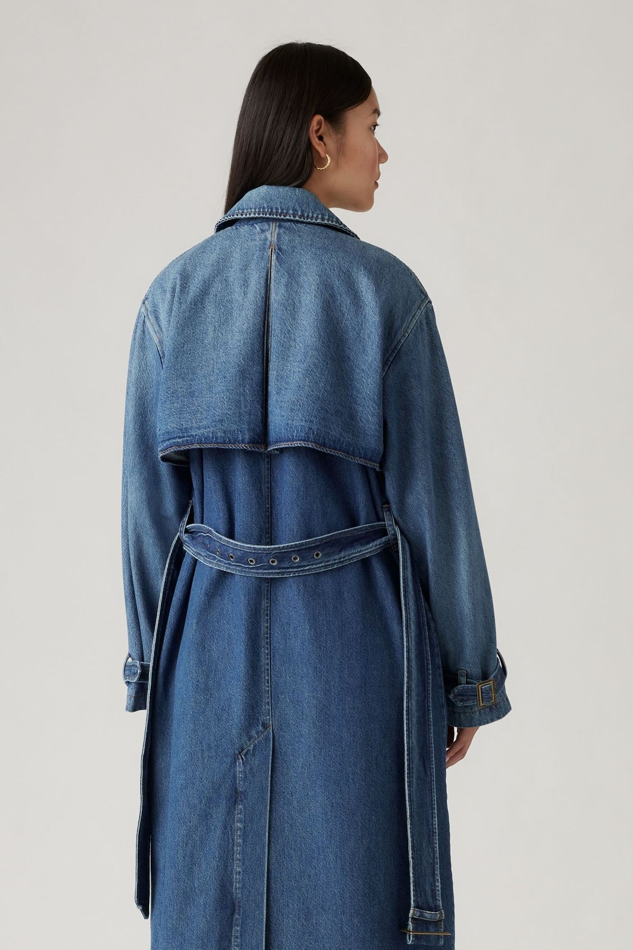 SPADE LIGHTWEIGHT TRENCH COAT DARK INDIGO 2