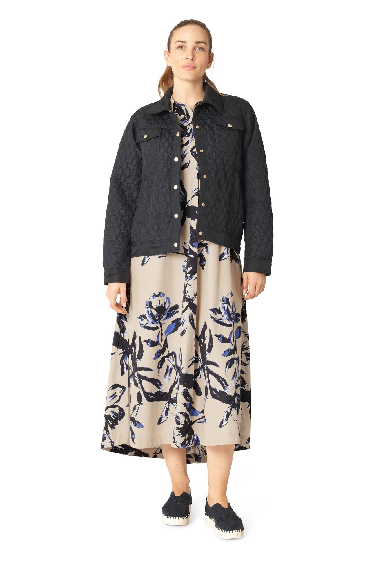 ALLY03 QUILT JACKETS DARK INDIGO 1