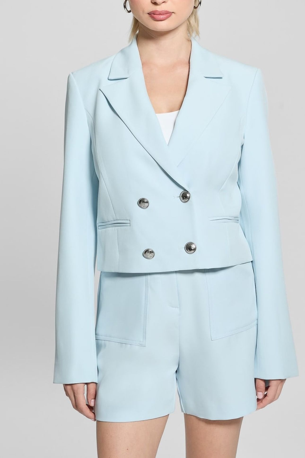 GUESS ECO ANDREE CROP BLAZER SKY HIGH 1