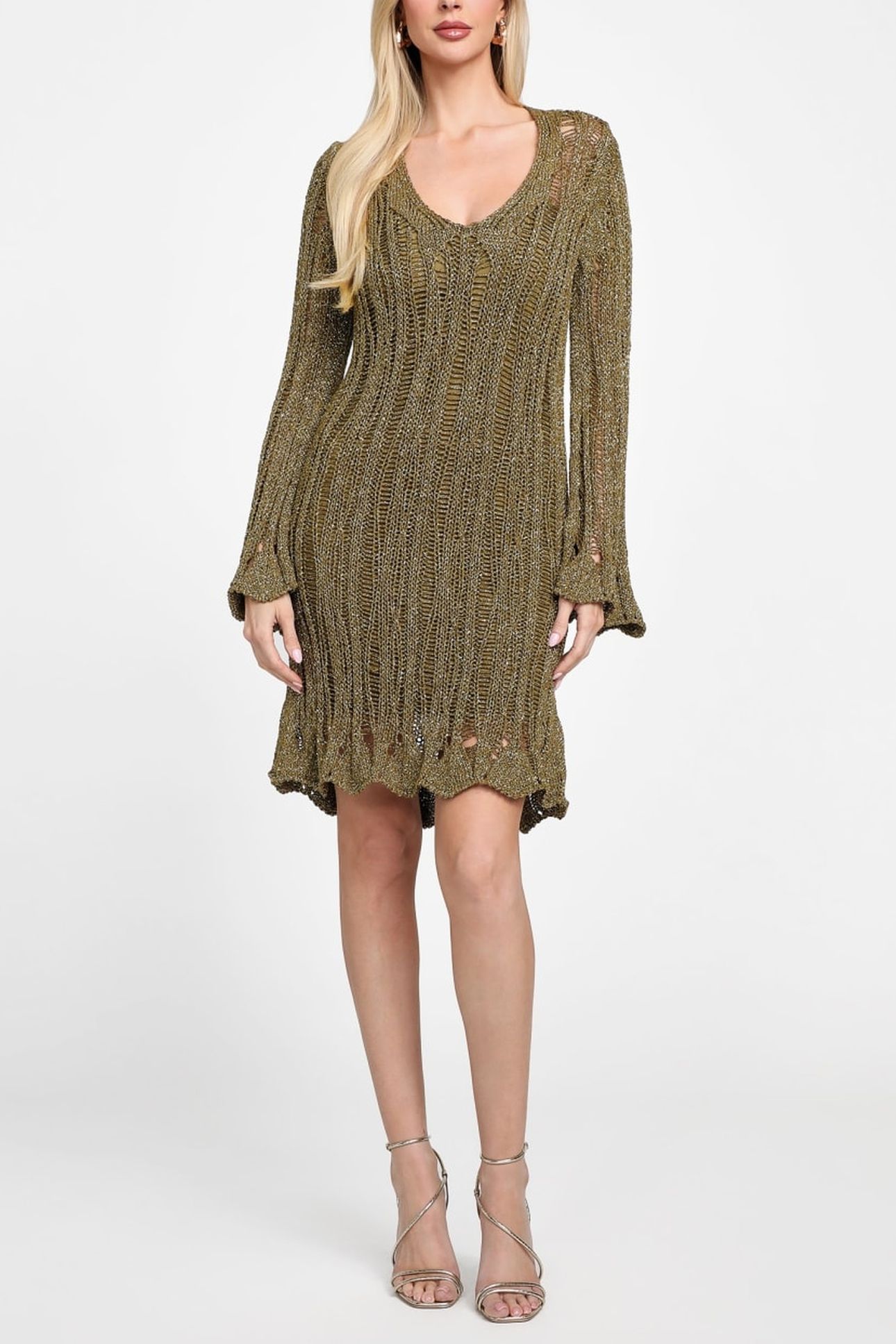 MARCIANO BY GUESS LUCKY LS FLARE MINI ARMY OLIVE + GOLD LU 2