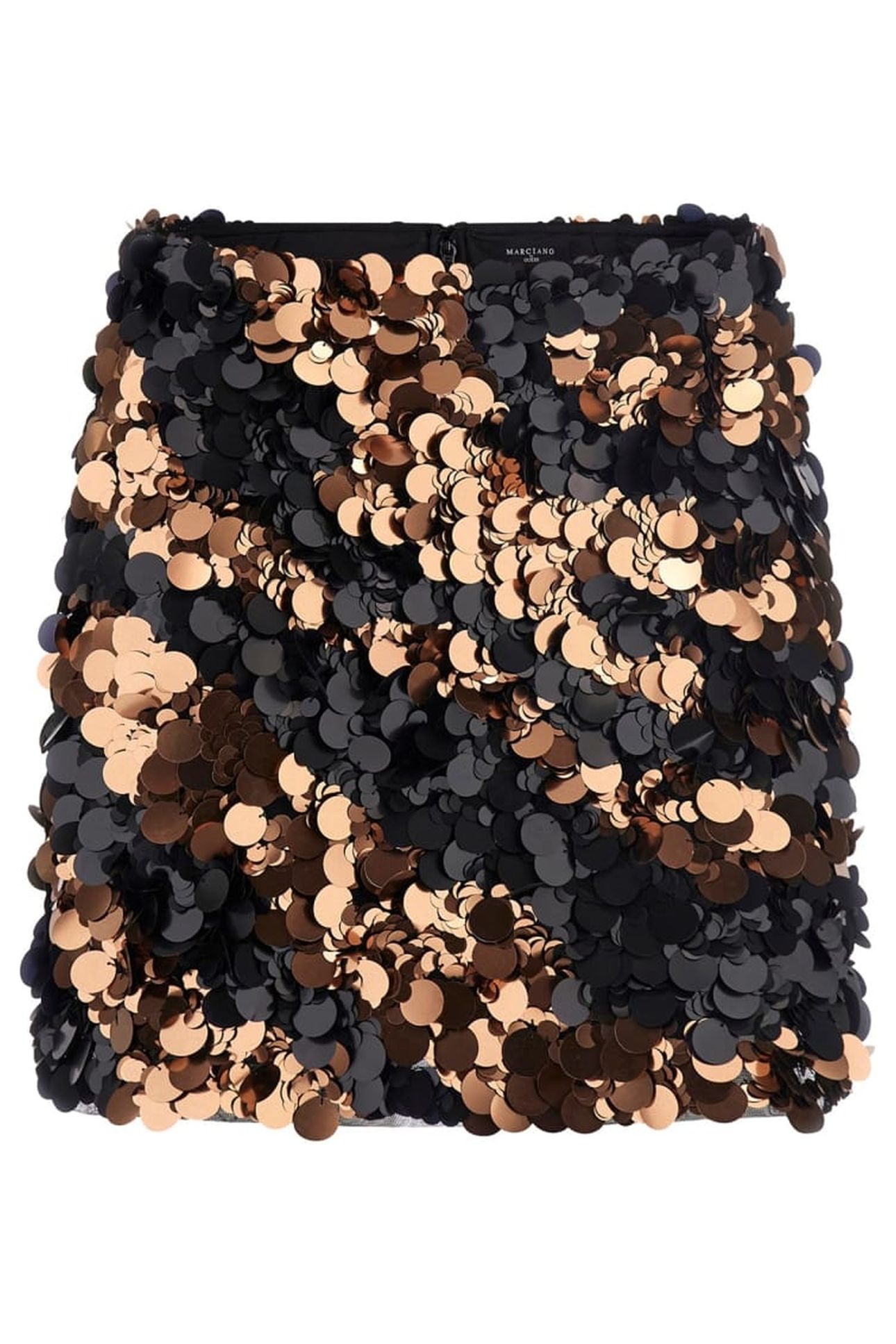 MARCIANO BY GUESS AMBER SEQUINS MINI S BLK & TERRA DI SIENA 6