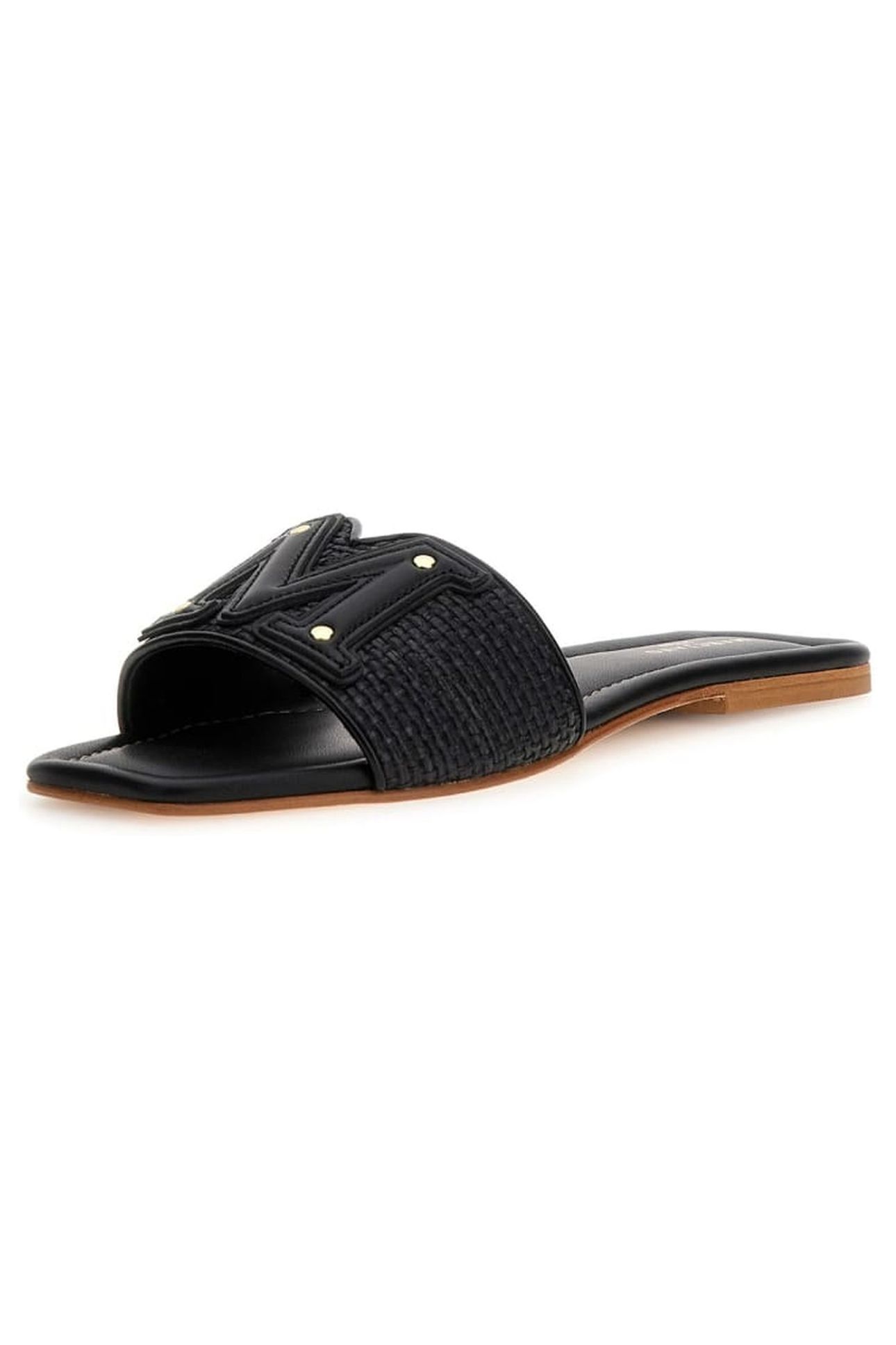 MARCIANO BY GUESS RAMADA RAFIA SLIDE JET BLACK 6