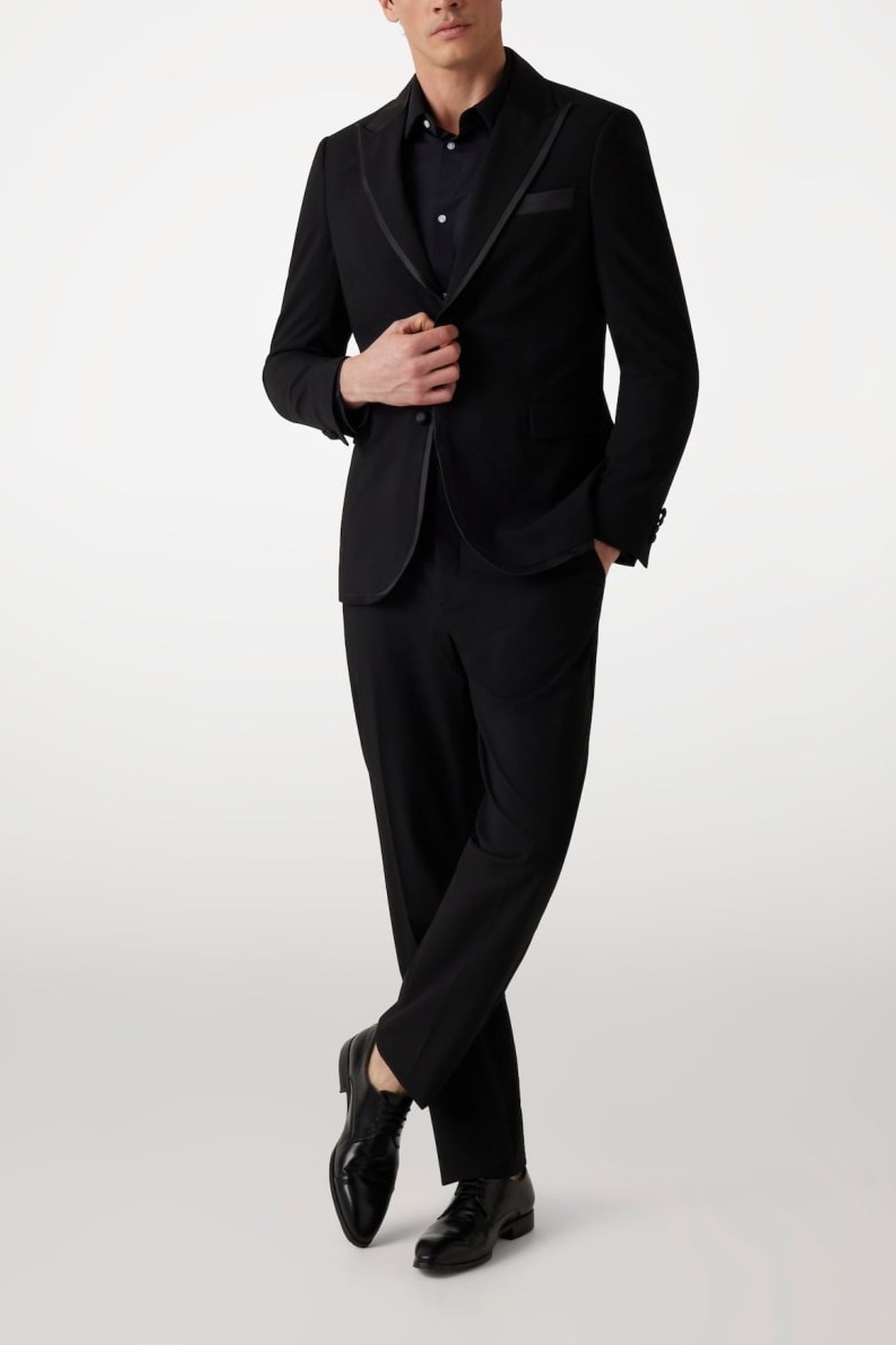MARCIANO BY GUESS ALAIN 2B PEAK BLAZER JET BLACK A996 1