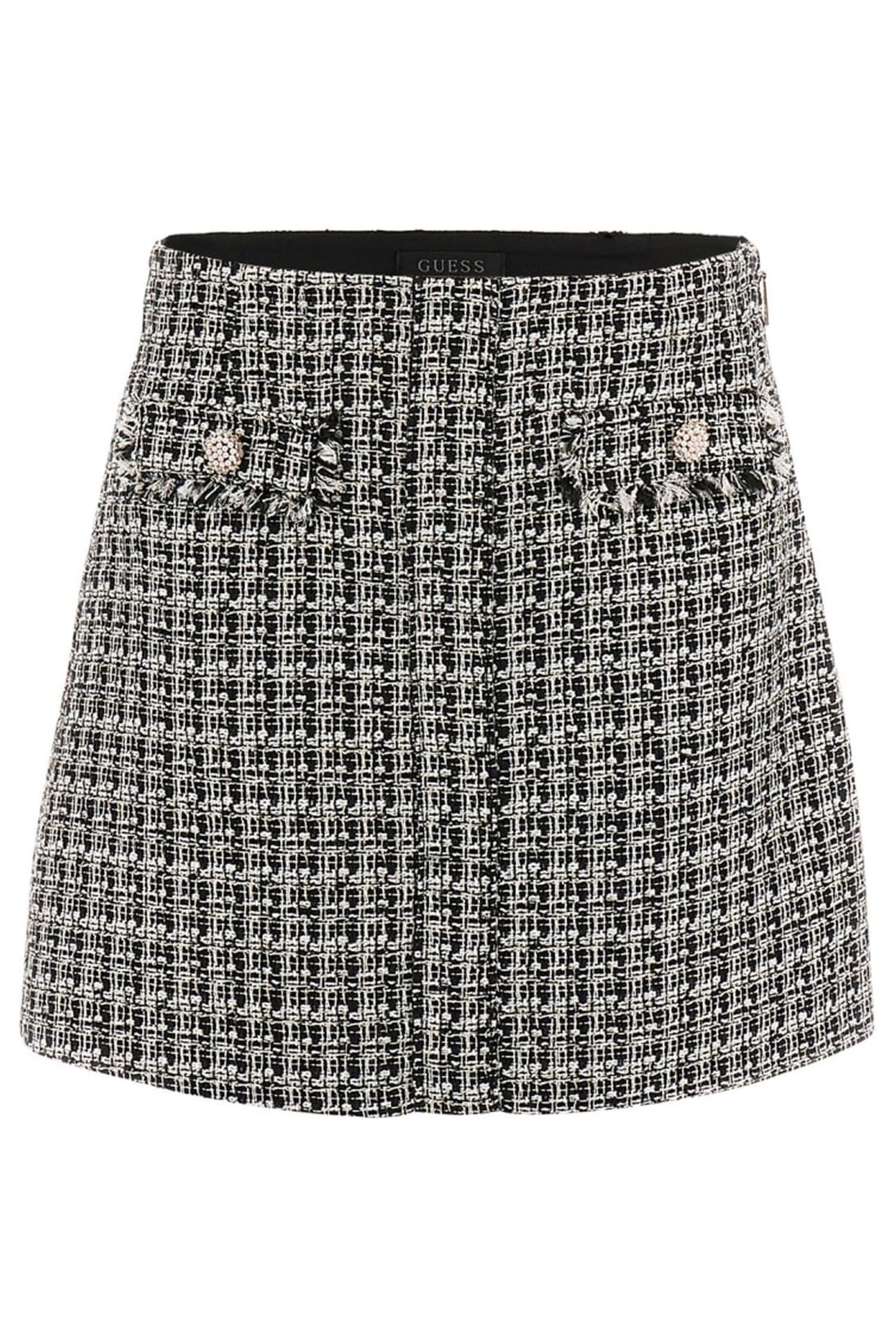 GUESS ECO DAPHNEE MINI FLAP SK BLACK AND WHITE TWEE 6