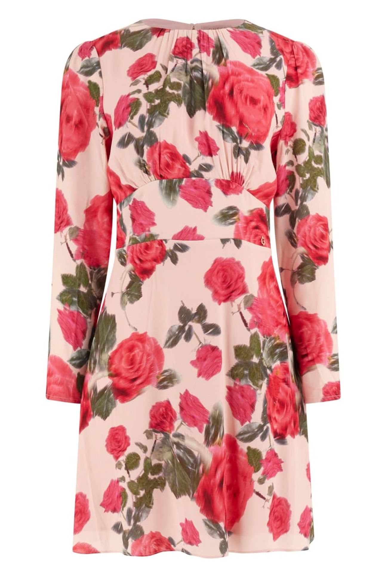 GUESS ECO RACHELE LS GATHERED BLURRED ROSES PRINT 1