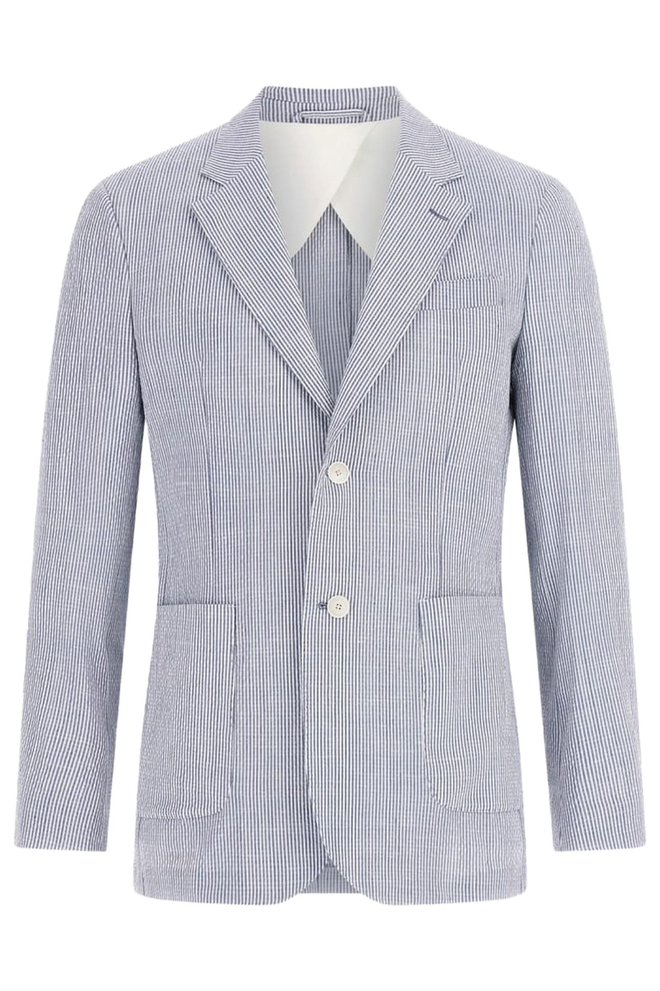 MARCIANO BY GUESS GRANT 2B PATCH PKTS WHITE/BLUE STRIPES 3