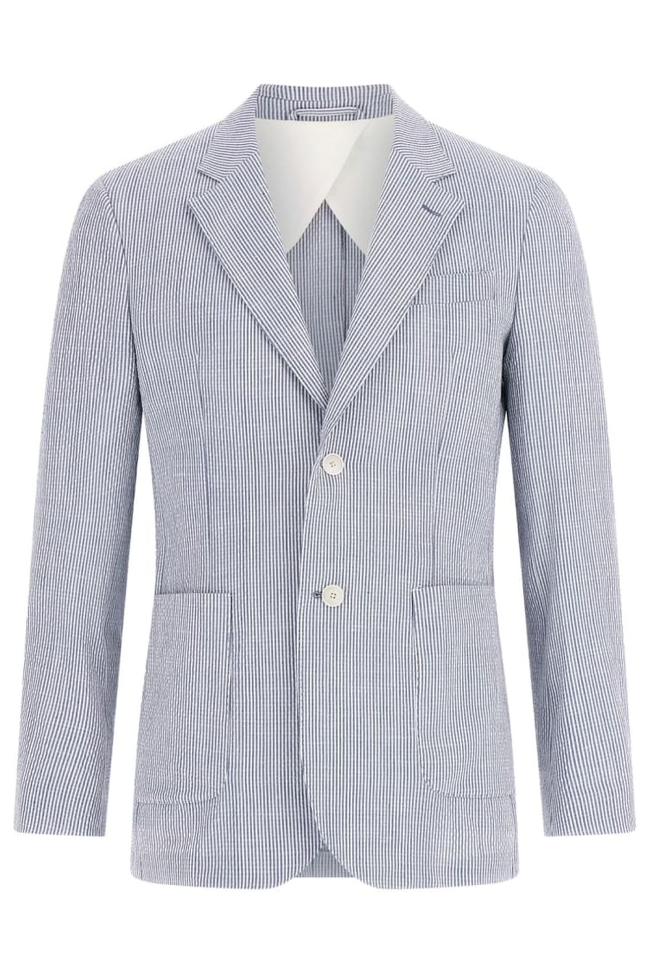 MARCIANO BY GUESS GRANT 2B PATCH PKTS WHITE/BLUE STRIPES 4