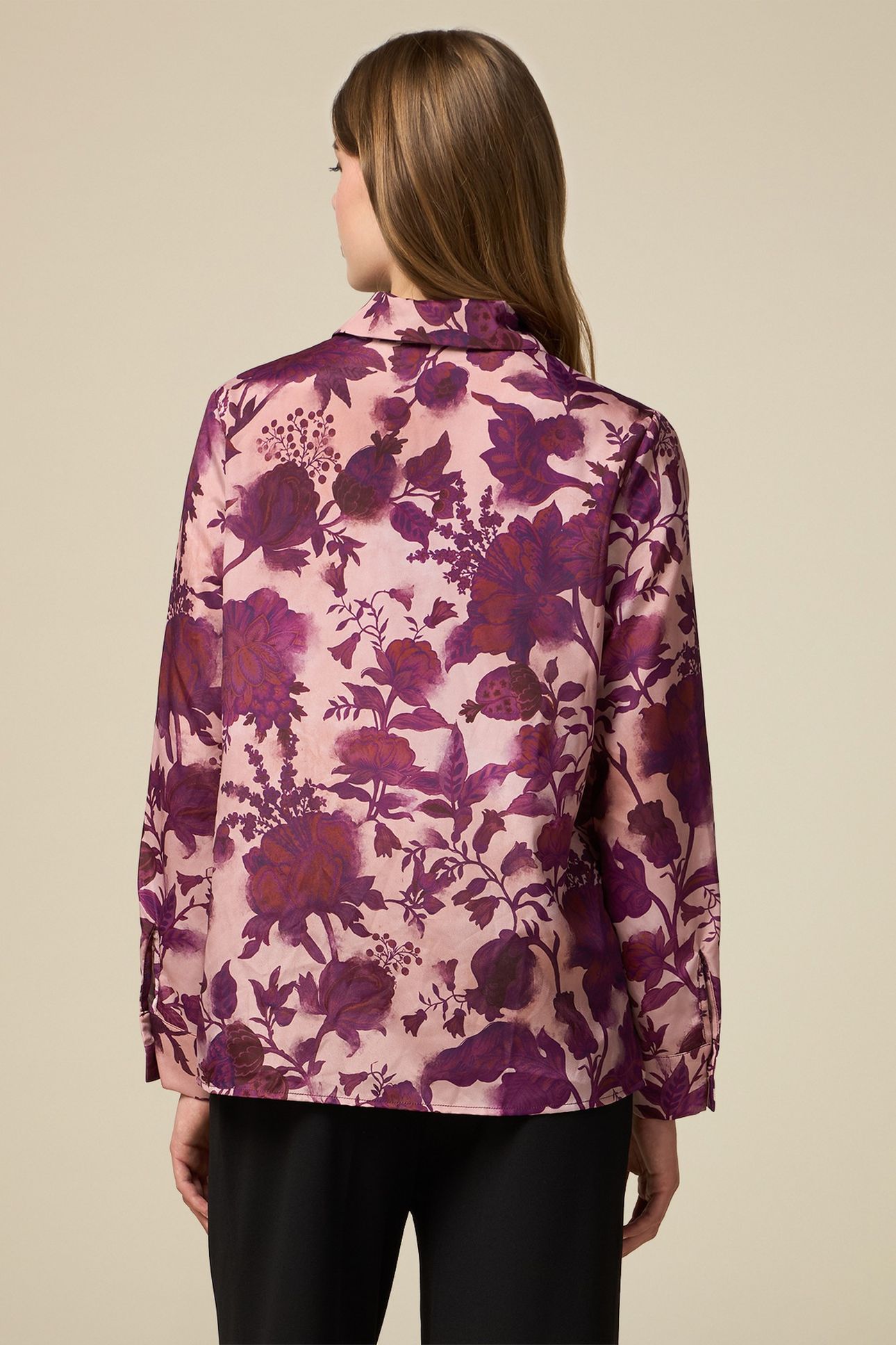FLORAL PATTERN SHIRT PURPLE 2