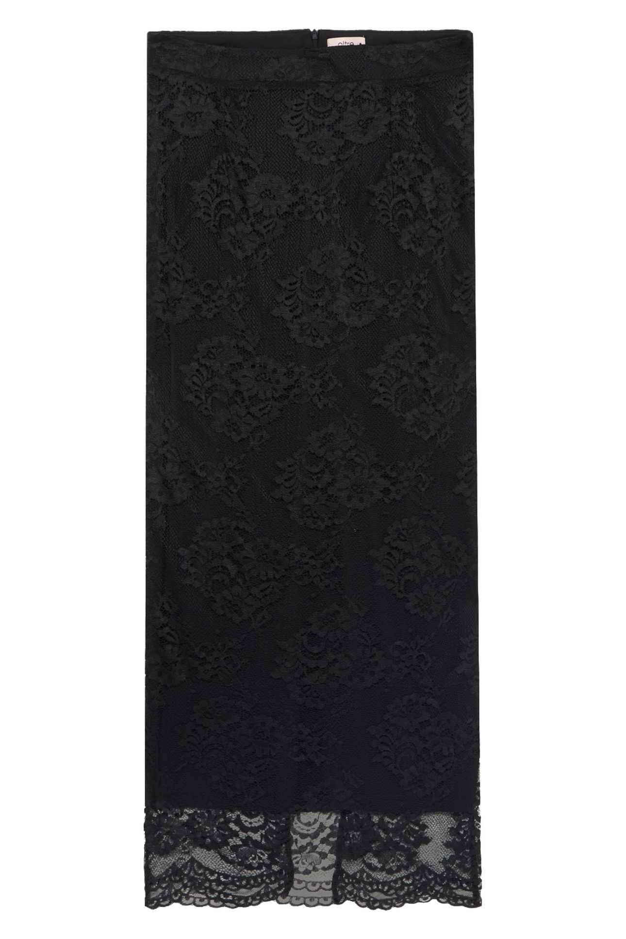 LACE PENCIL SKIRT BLACK 3