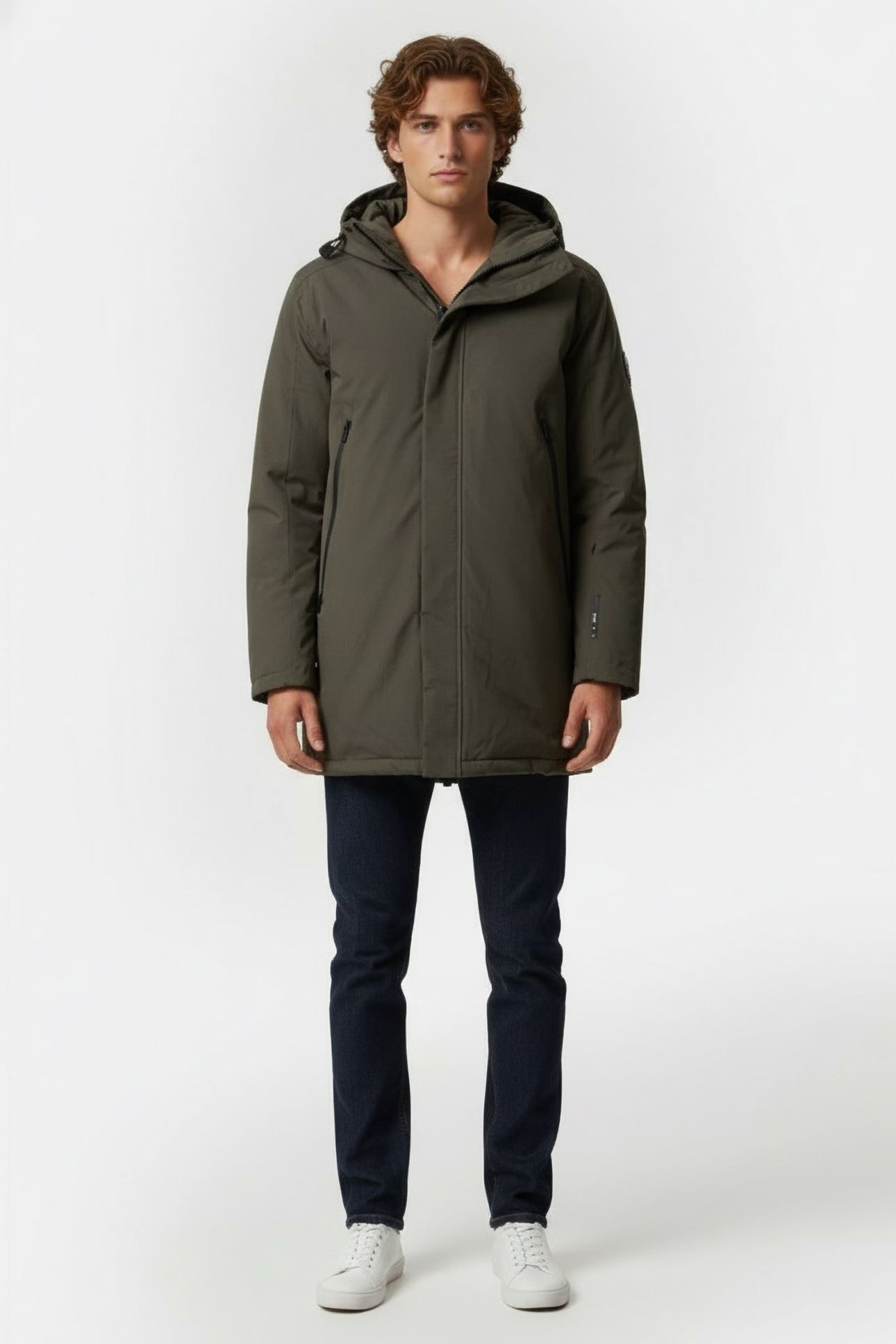 BAREYALF LONG JACKET DARK KHAKI 1
