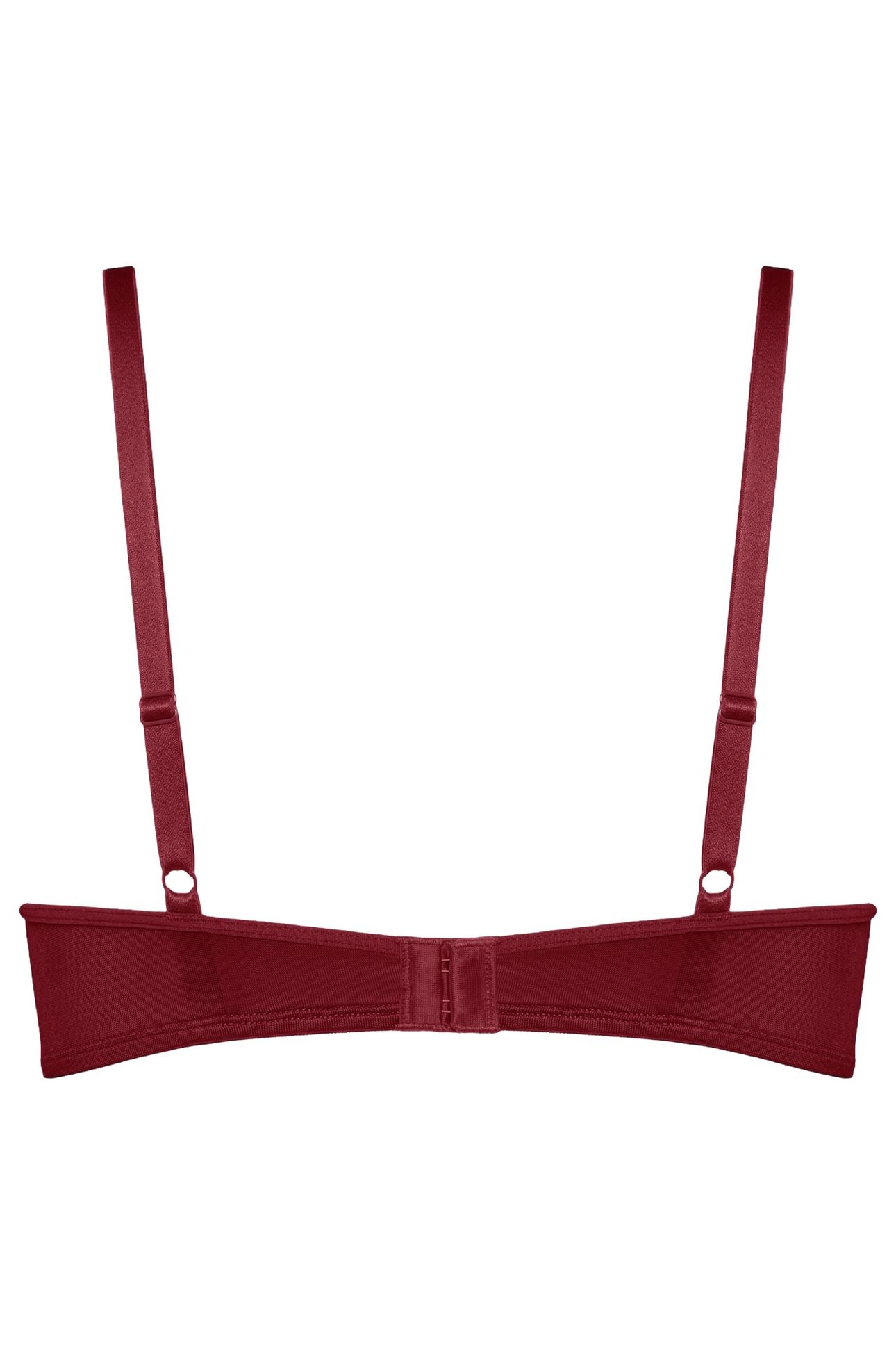 CARITA CABERNET RED AND LACE PLUNGE BALCONY BRA 3