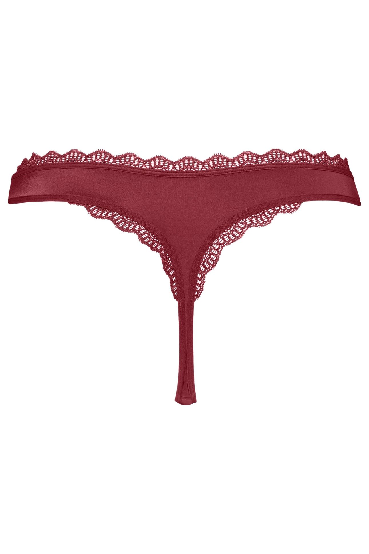 CARITA CABERNET RED AND LACE THONG 3
