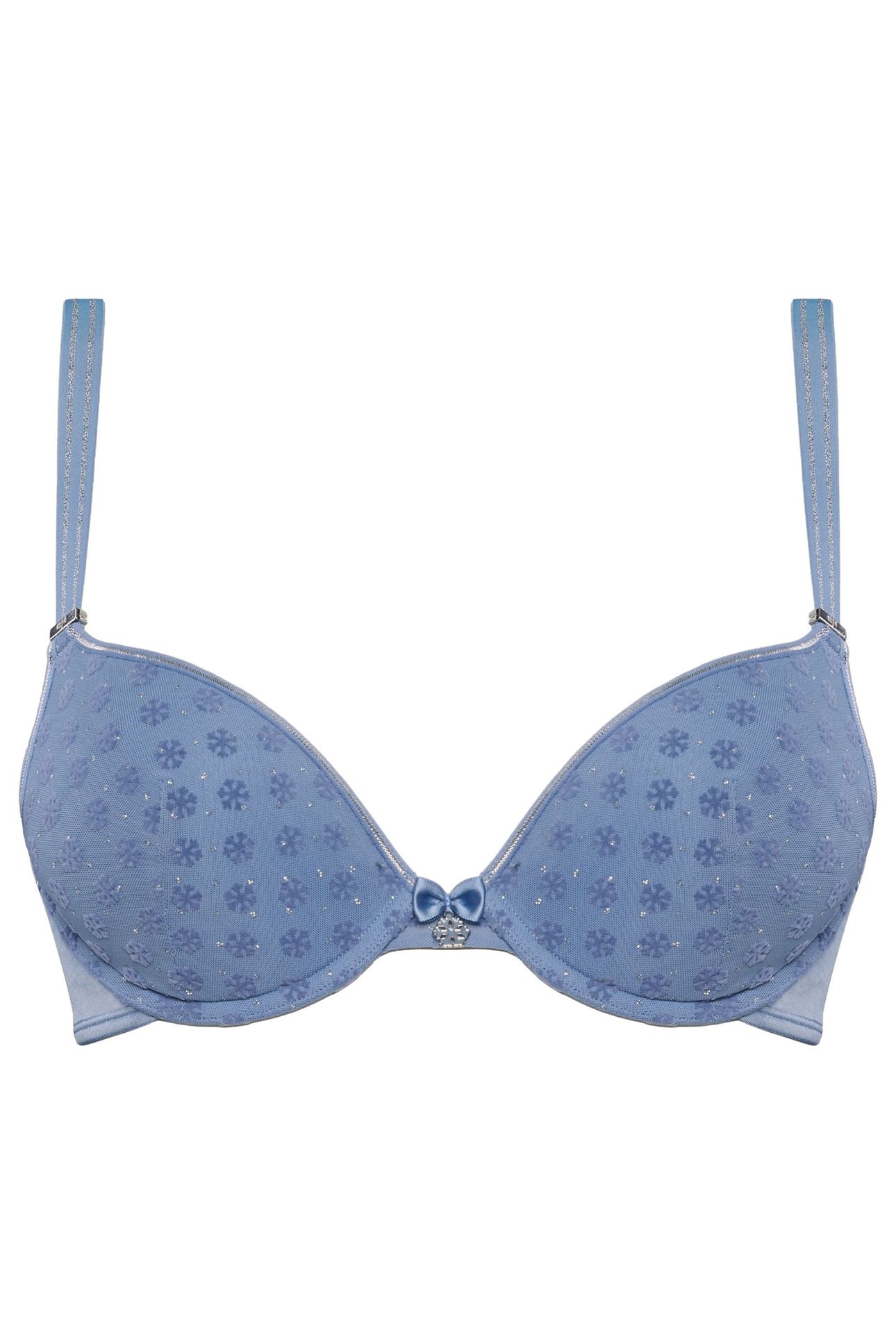 SNOWFLAKE POWDER BLUE PUSH UP BRA 5
