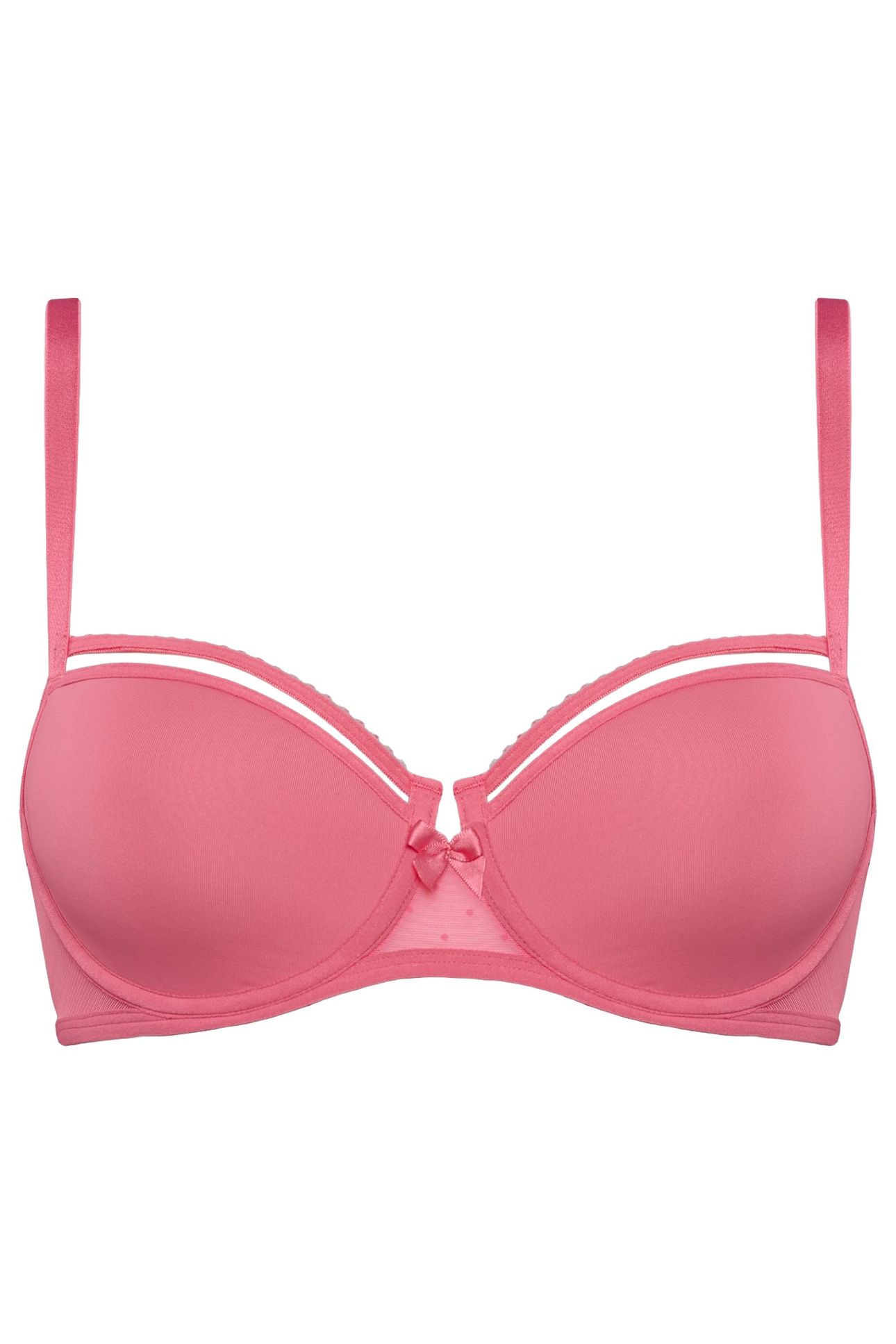 PEEKABOO PINK LEMONADE PLUNGE BALCONY BRA 3