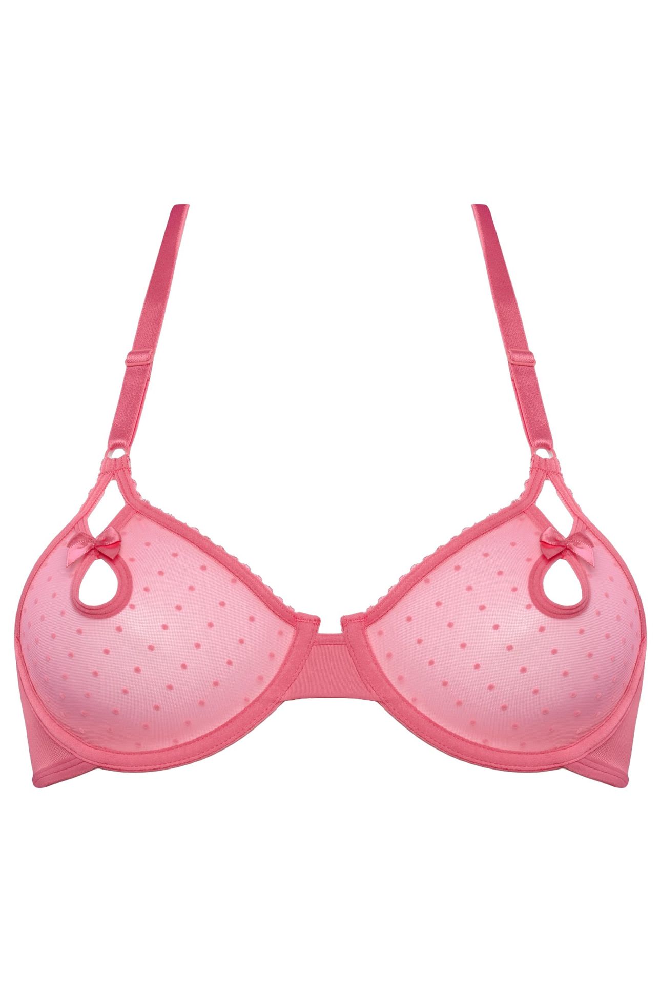 PEEKABOO PINK LEMONADE PLUNGE BALCONY BRA 3