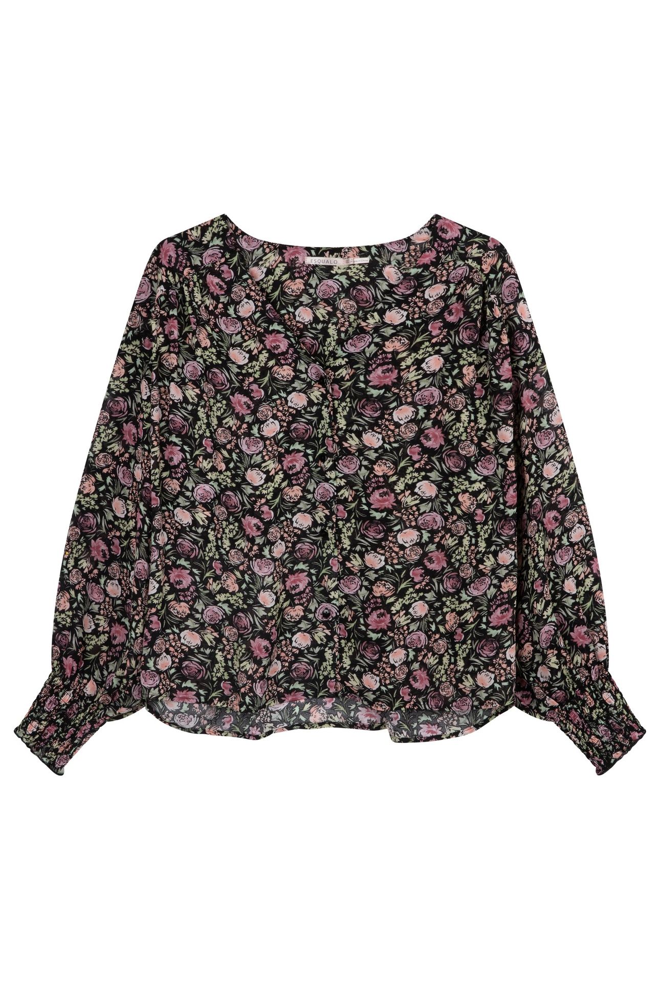 BLOUSE V-NECK SOFT DECO PRINT PRINT 5