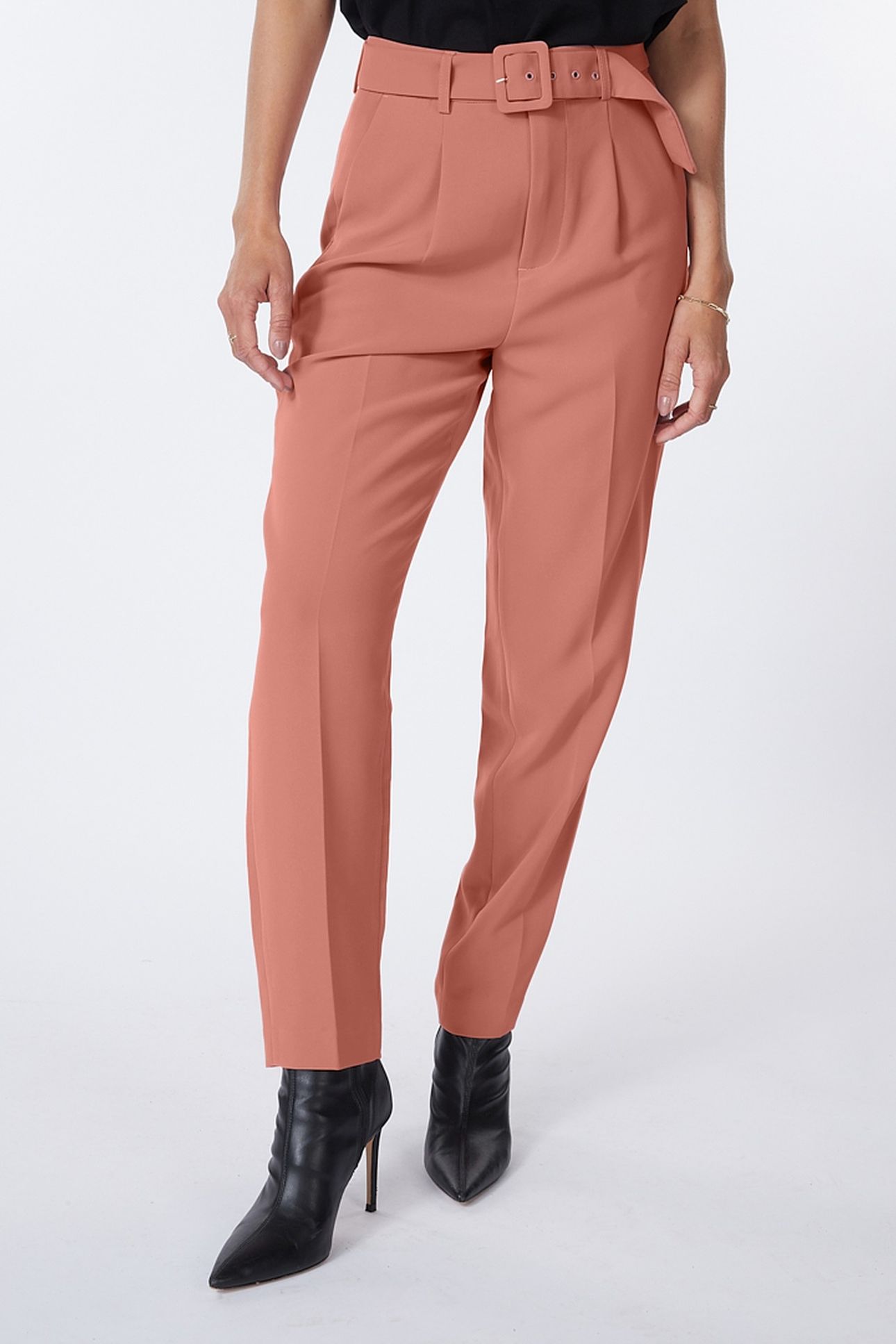 TROUSERS CITY BELT COPPER BROWN 1