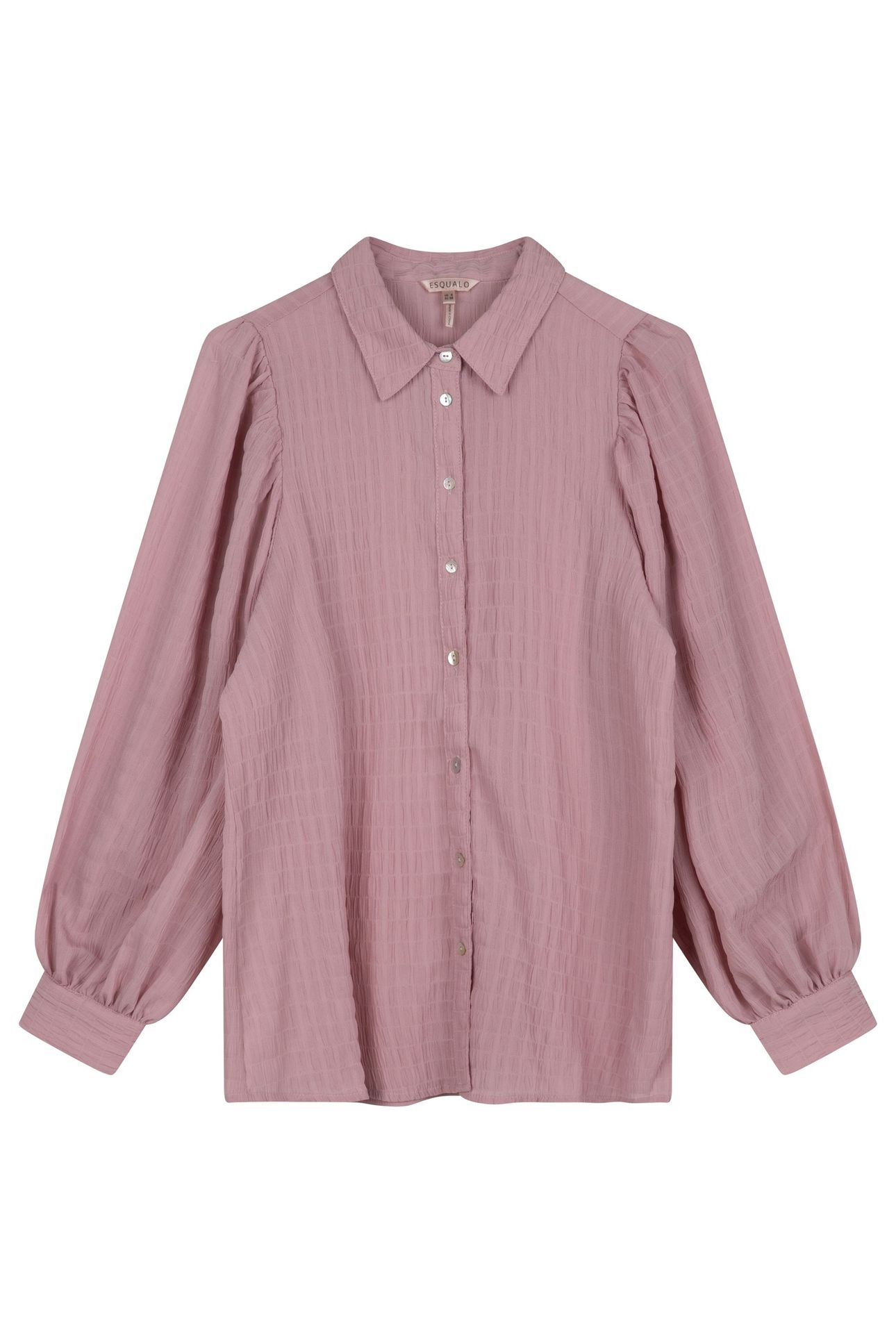 BLOUSE LANTERN CREPE PUFF SHLDR SEPIA ROSE 5