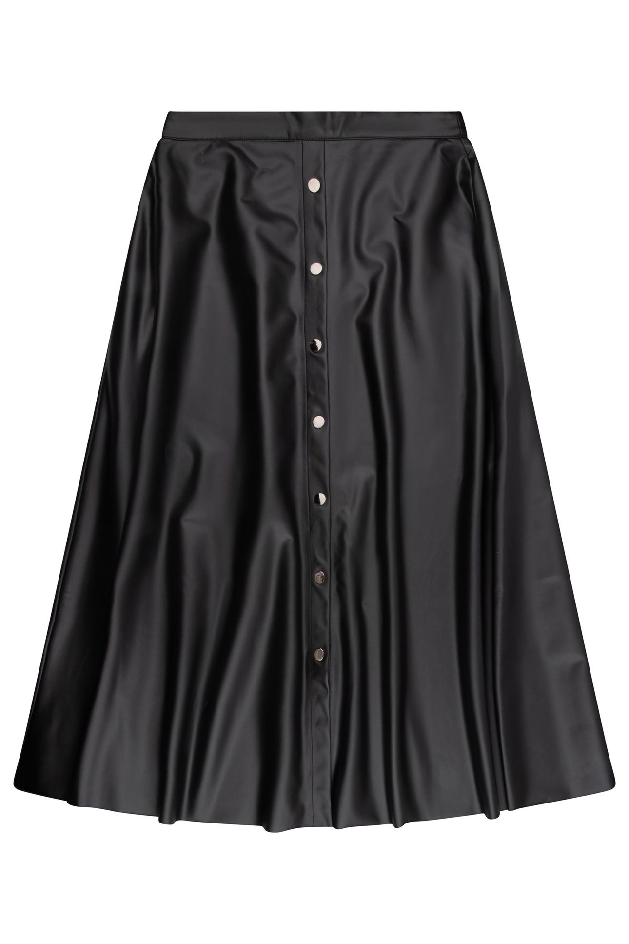 SKIRT MIDI LIGHT PU BLACK 5