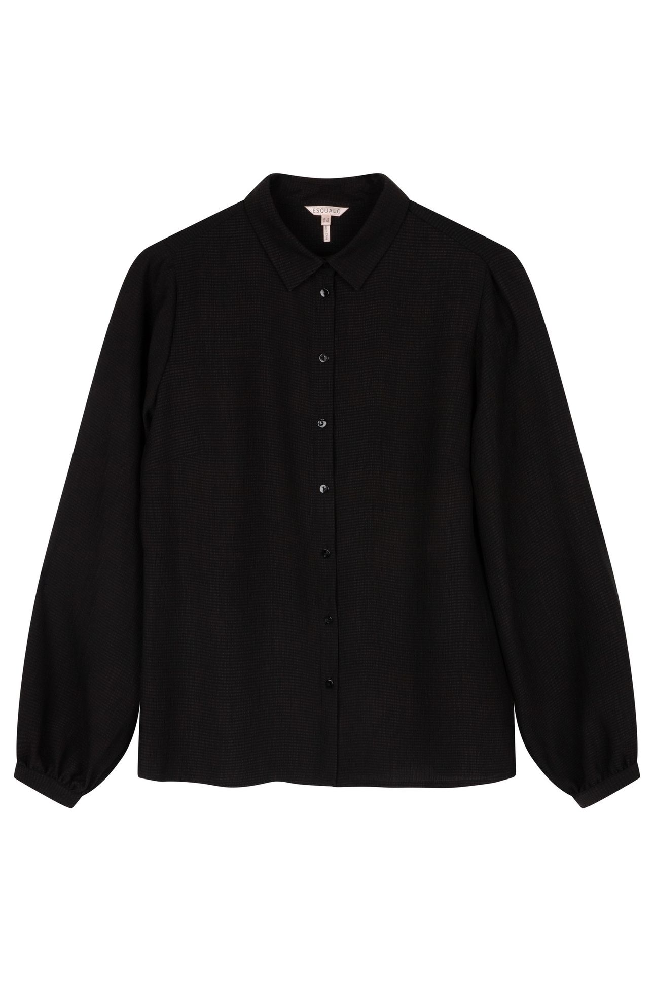 BLOUSE BASIC STRUCTURED FABRIC BLACK 3