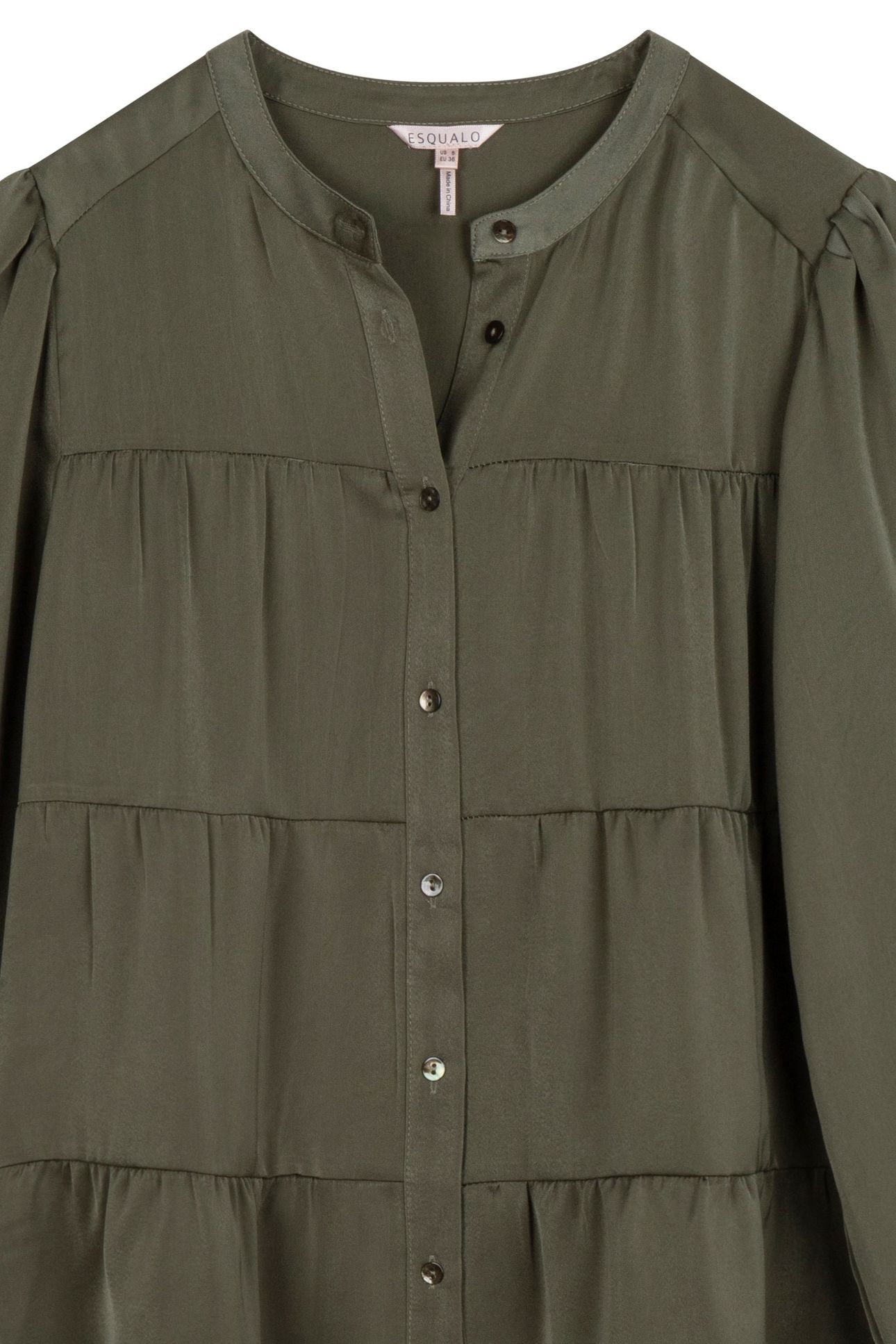 BLOUSE SEAMS SATEEN LEAF GREEN 3