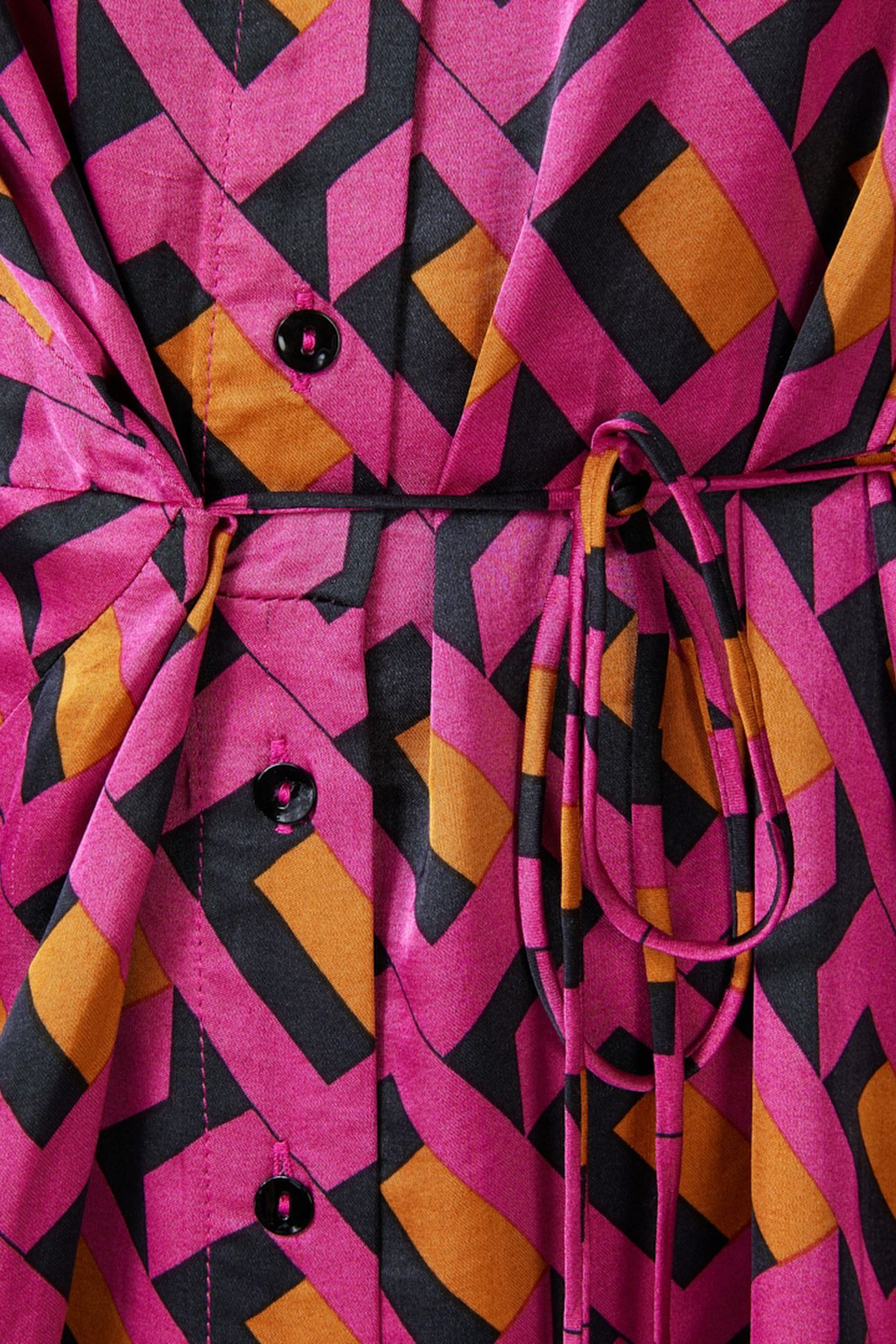 DRESS OVERLAP DETAIL GEO PRINT PRINT 9