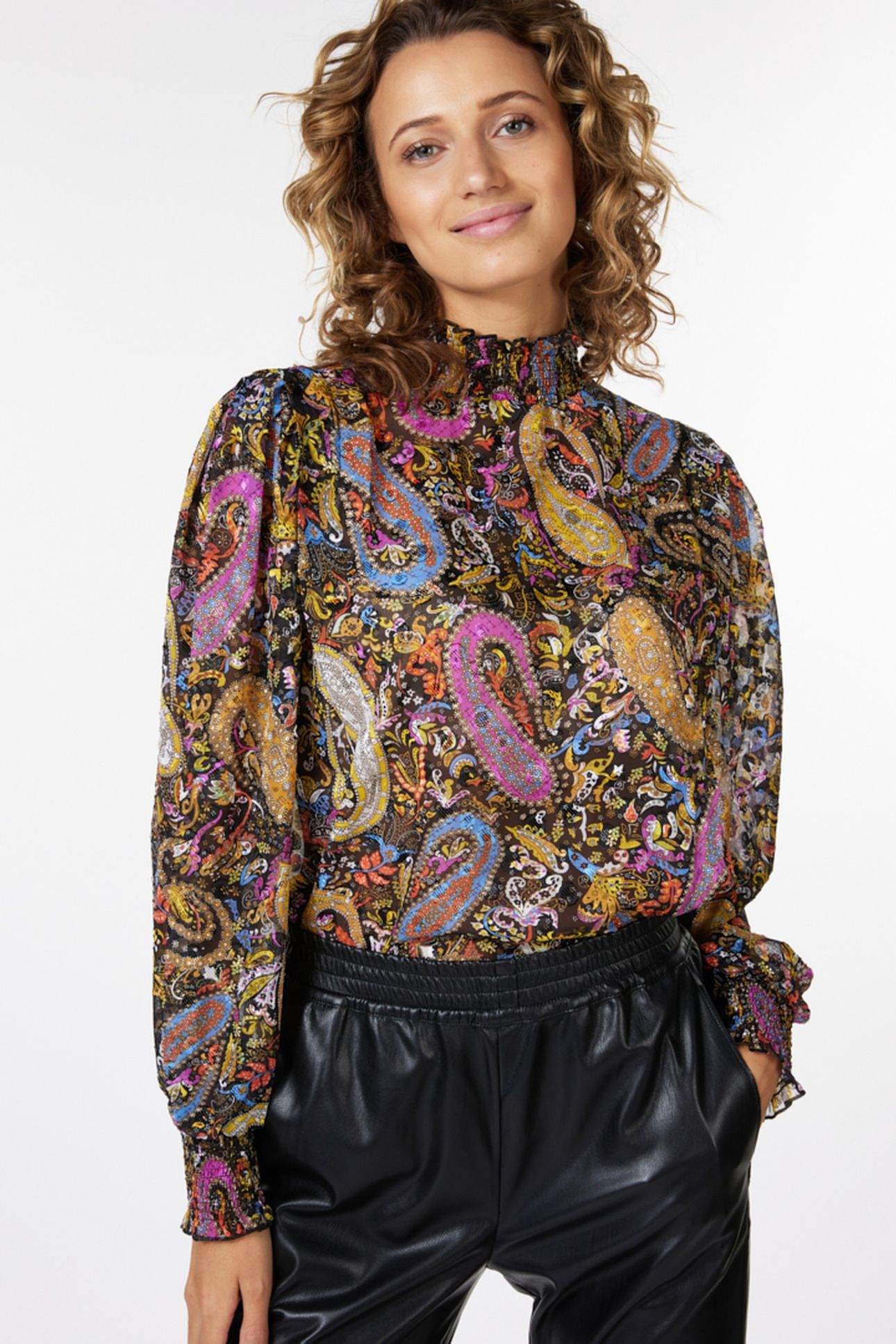 BLOUSE SMOCK PAISLEY PARTY PRINT 3