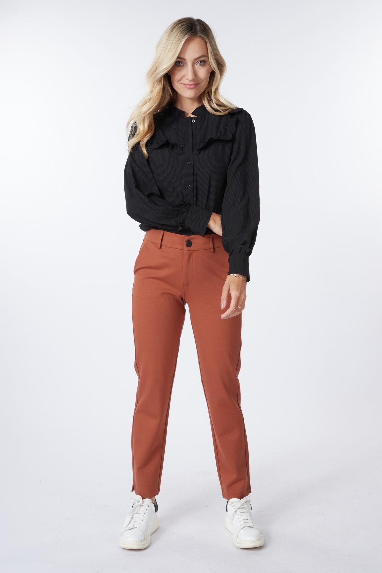 TROUSERS CHINO PUNTO COPPER BROWN 2