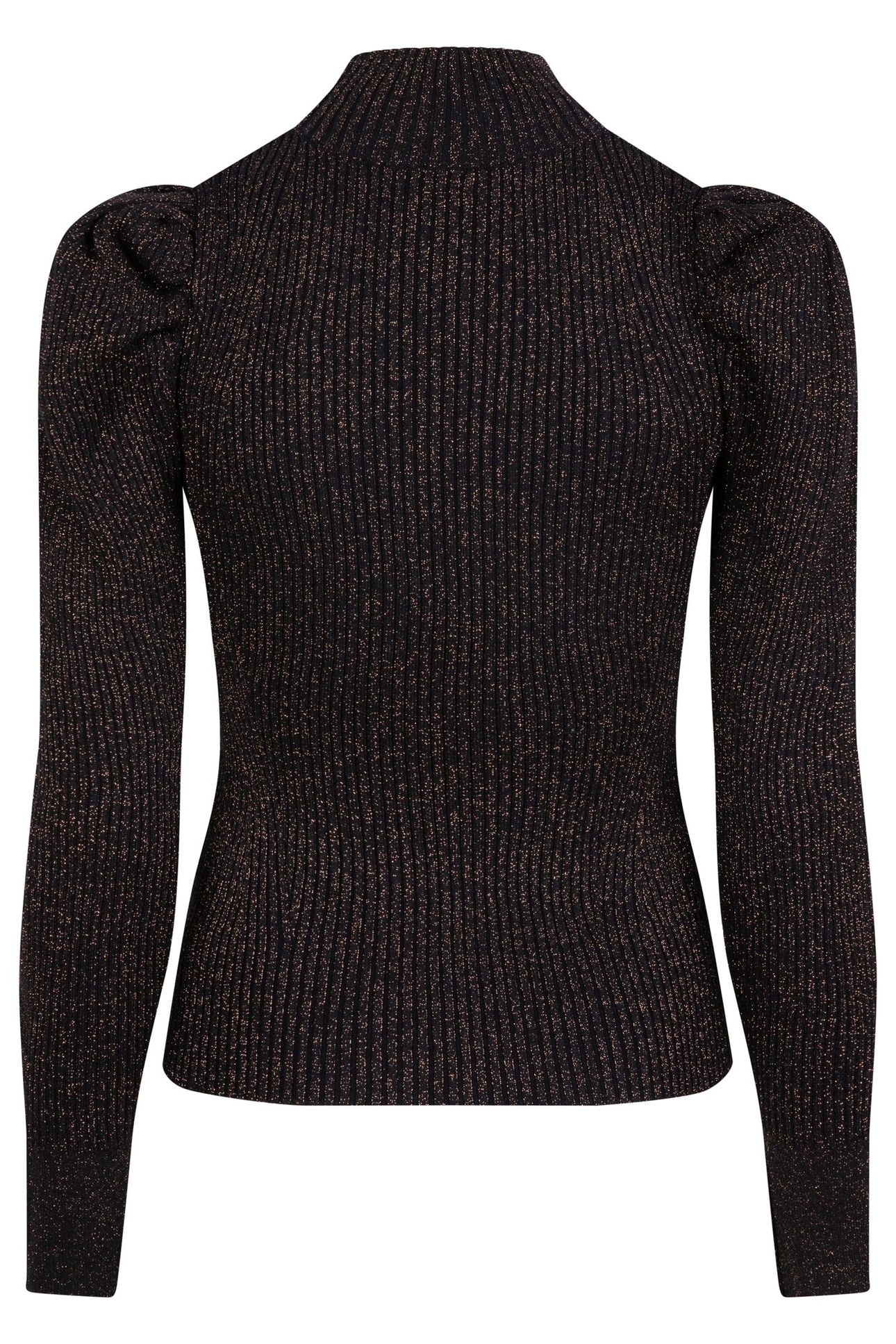 SWEATER MOCK NECK LUREX BLACK / GOLD 6