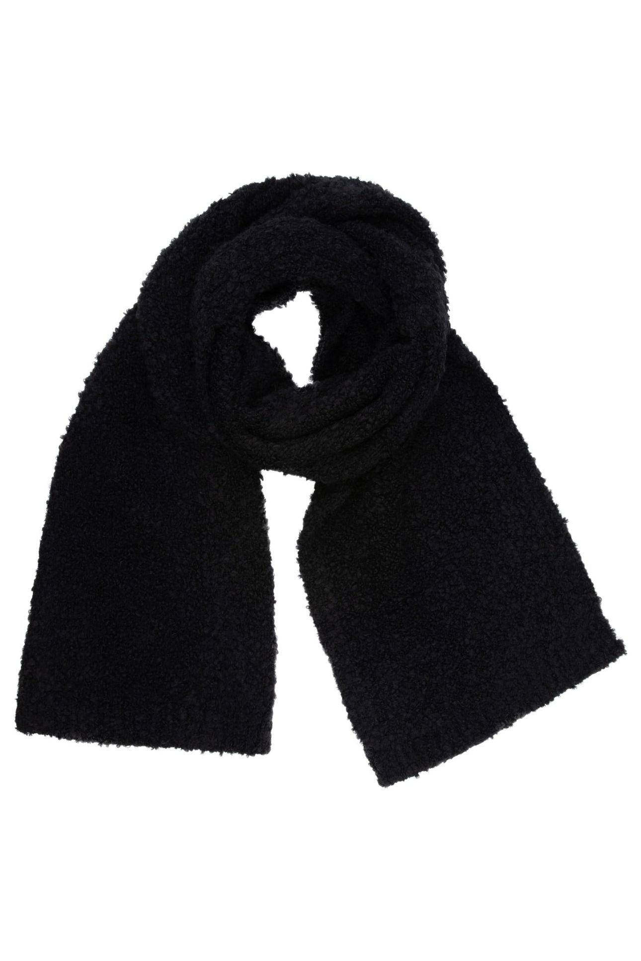 SCARF BOUCLE KNIT BLACK 1