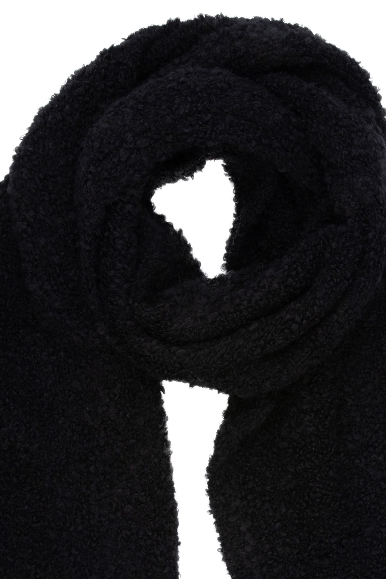 SCARF BOUCLE KNIT BLACK 2