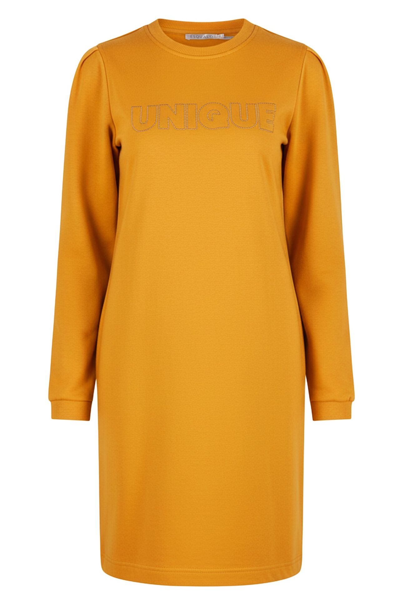 DRESS FLOCK PRINT ORANGE 4