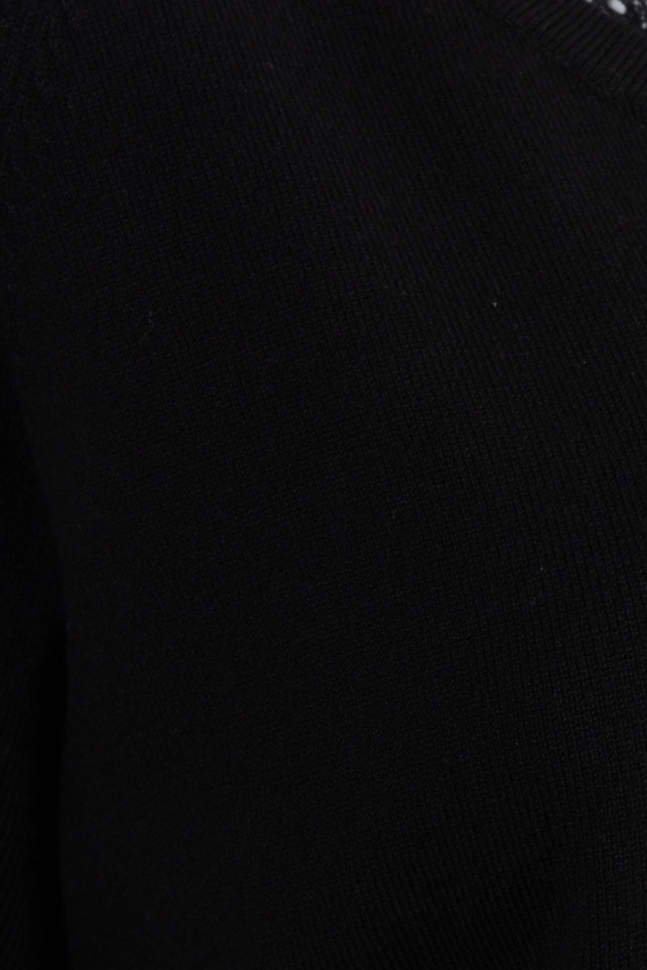 SWEATER V-NECK LACE BLACK 7